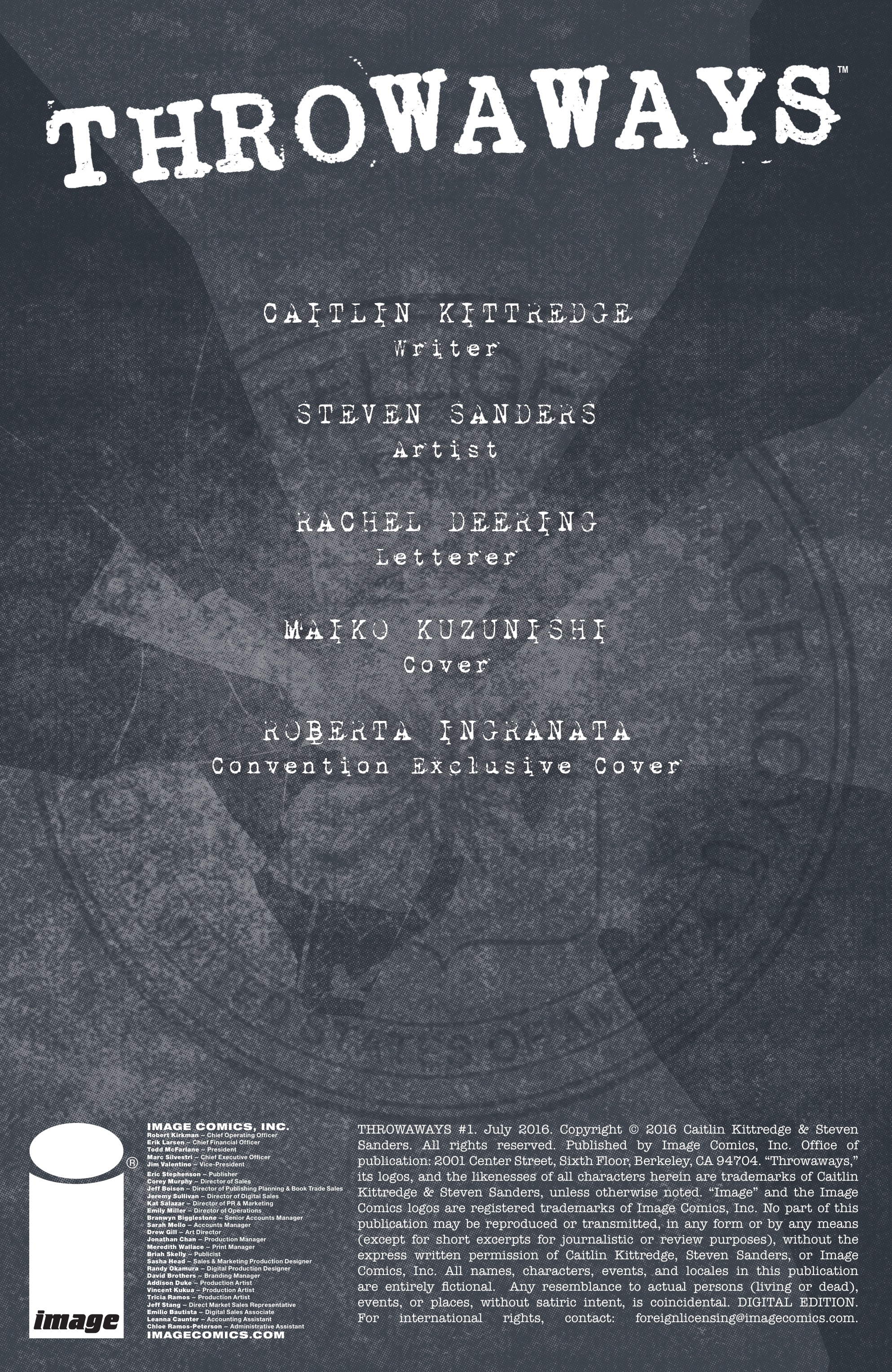 Read online Throwaways comic -  Issue #1 - 2