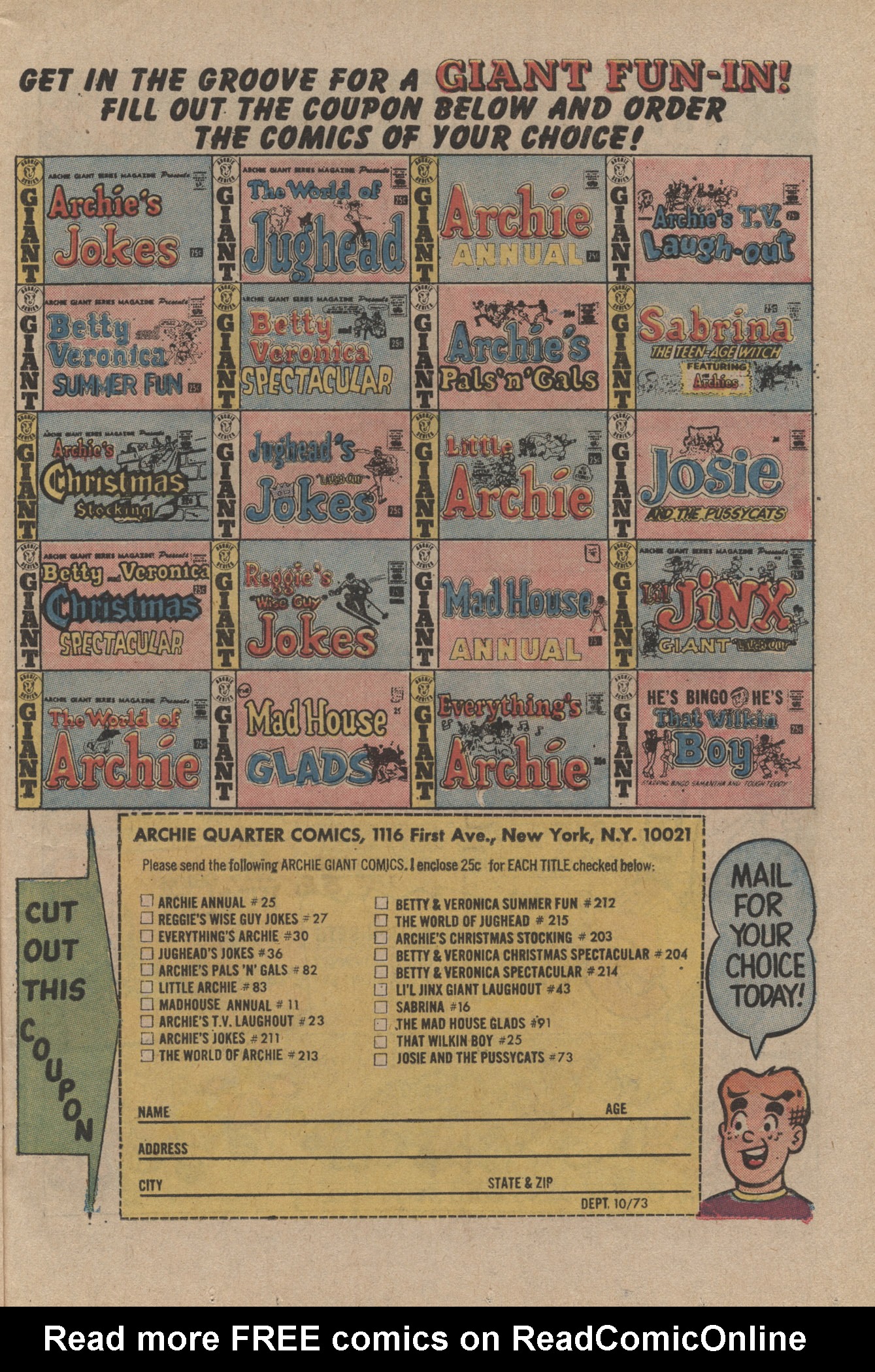 Read online Reggie and Me (1966) comic -  Issue #66 - 11