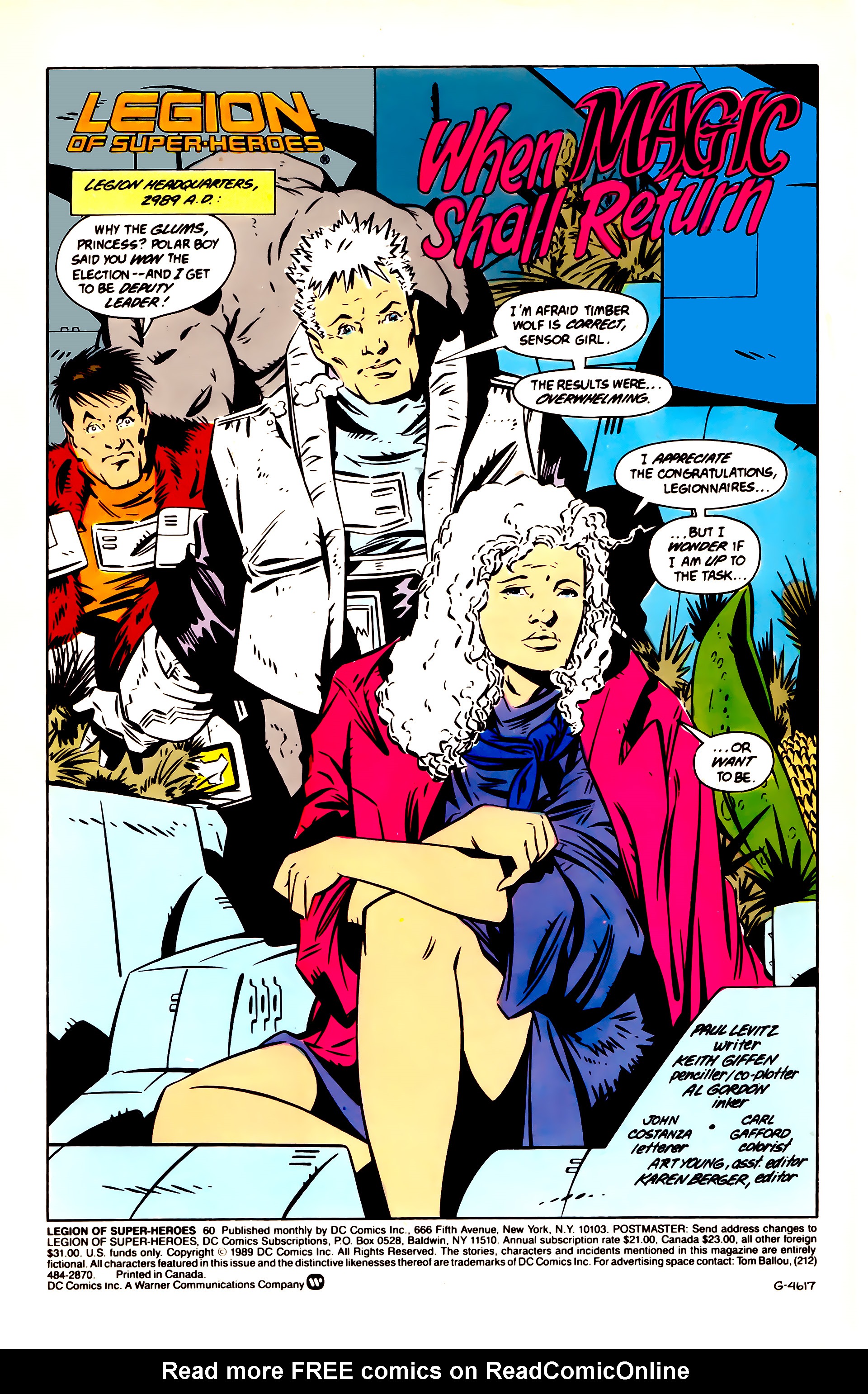 Read online Legion of Super-Heroes (1984) comic -  Issue #60 - 2
