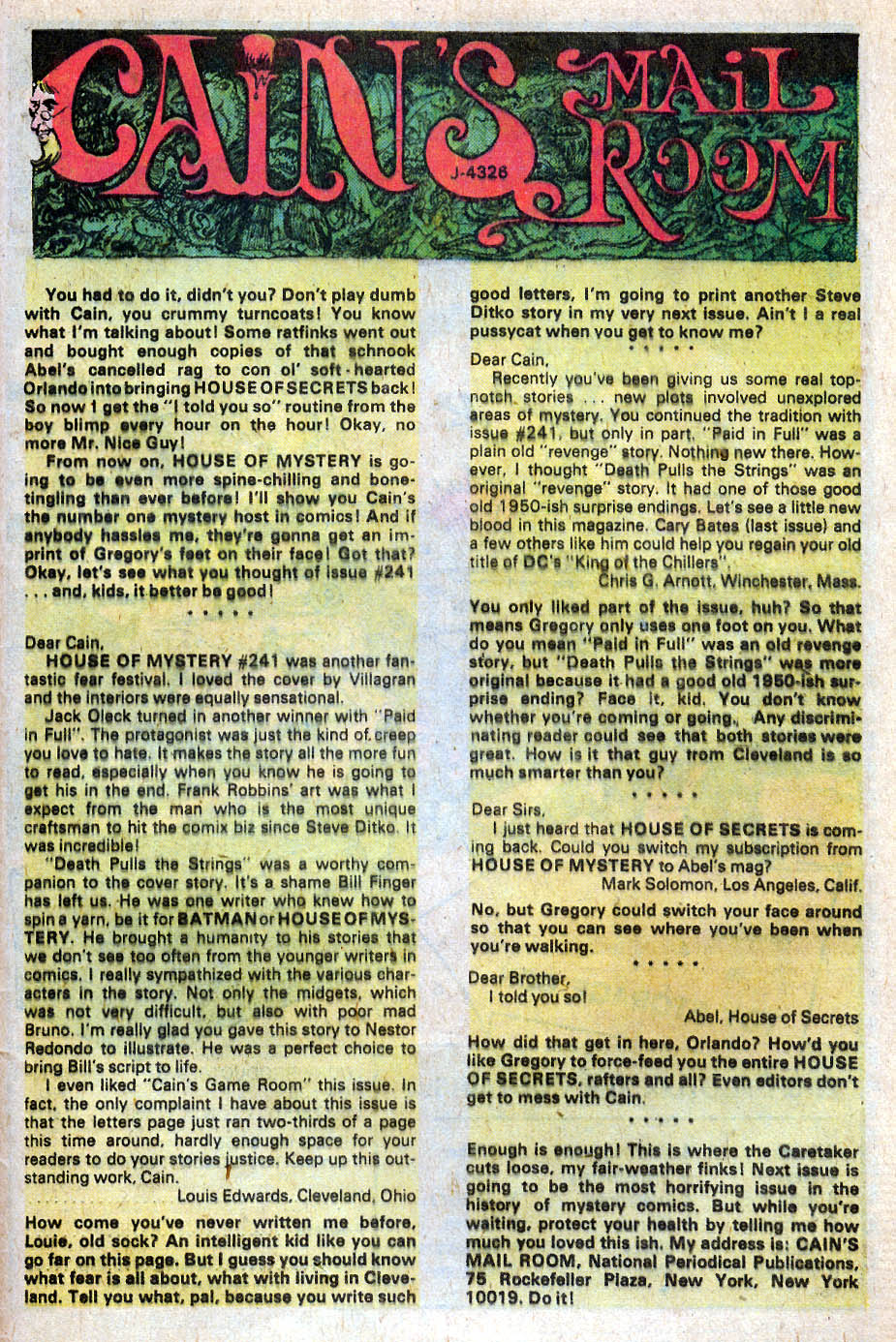 Read online House of Mystery (1951) comic -  Issue #246 - 20