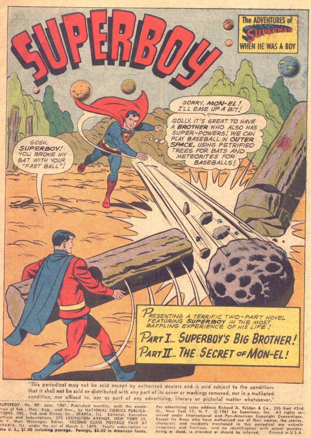 Read online Superboy (1949) comic -  Issue #89 - 2