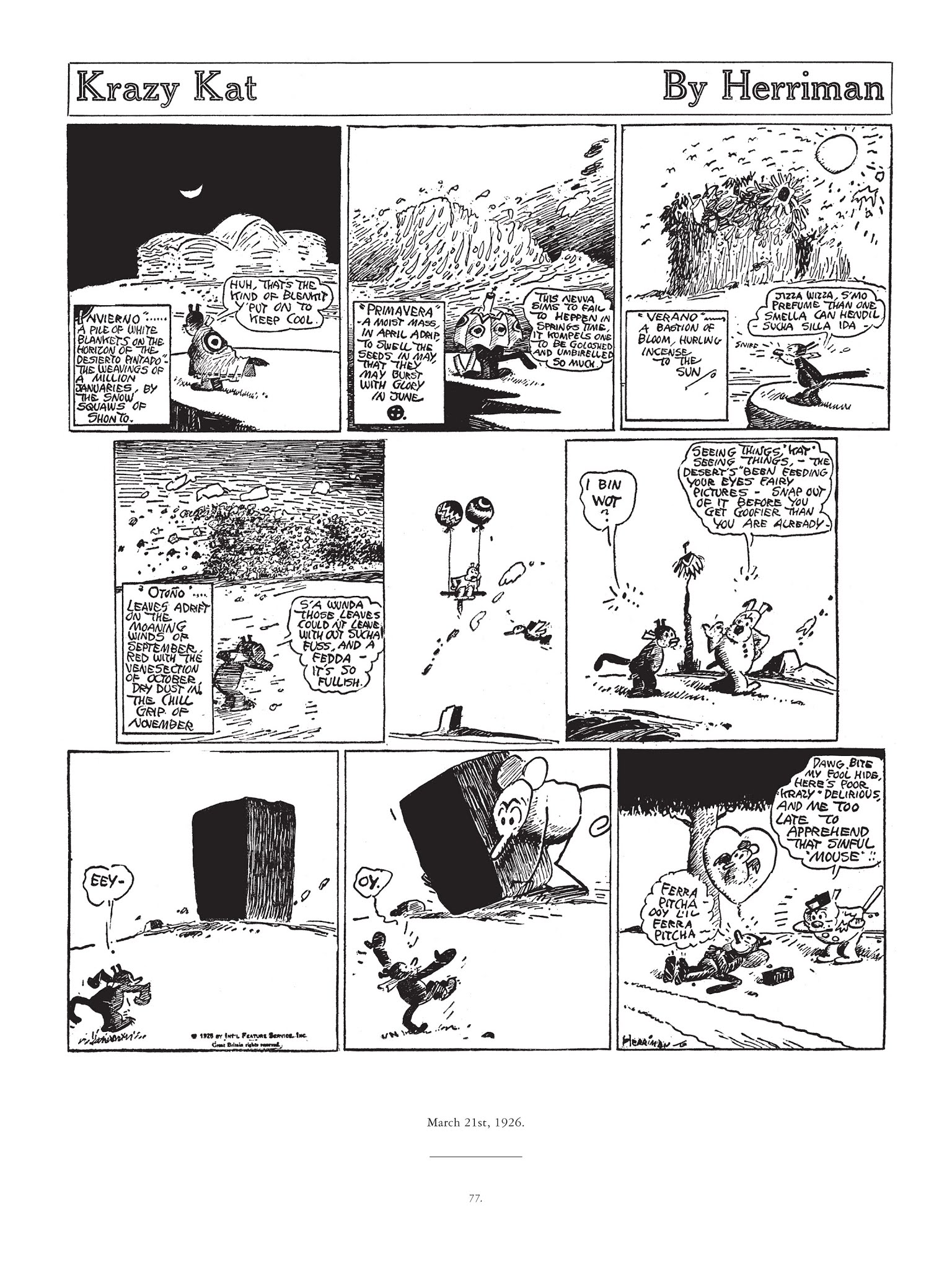 Read online Krazy & Ignatz comic -  Issue # TPB 4 - 78