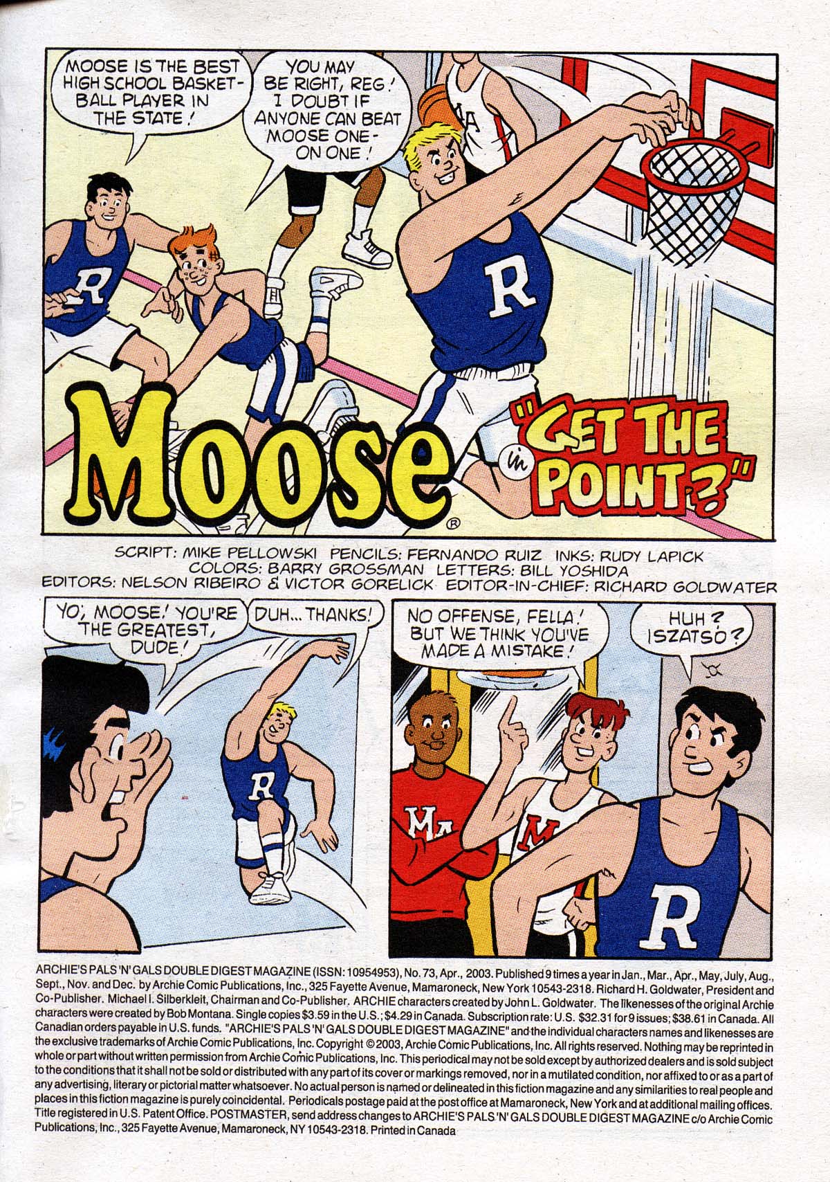 Read online Archie's Pals 'n' Gals Double Digest Magazine comic -  Issue #73 - 2