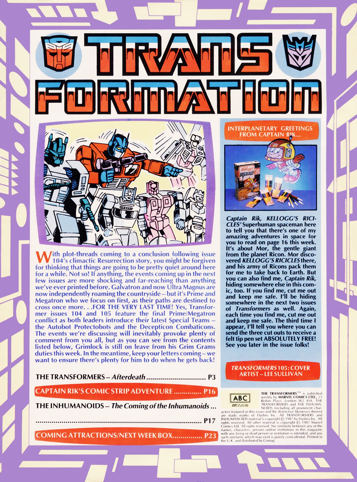 Read online The Transformers (UK) comic -  Issue #105 - 2
