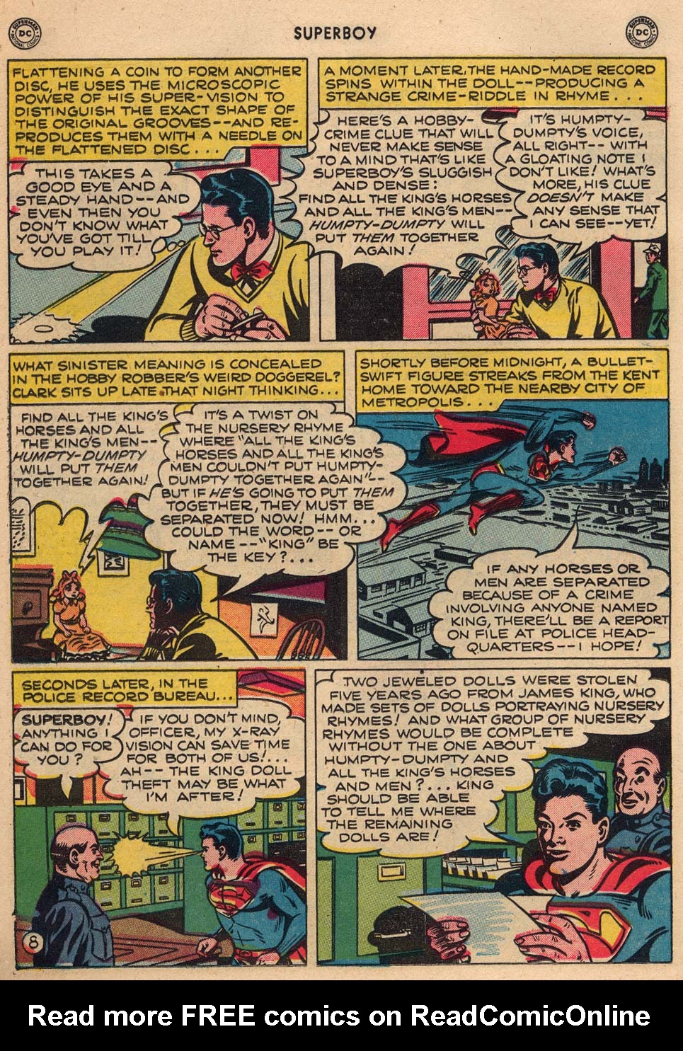 Read online Superboy (1949) comic -  Issue #7 - 21
