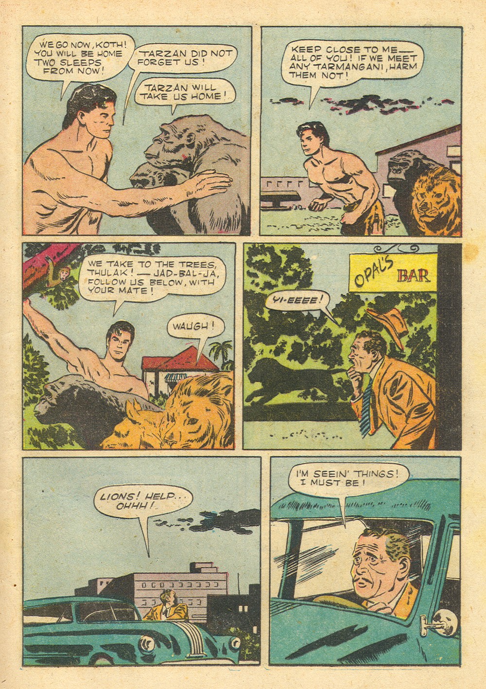 Read online Tarzan (1948) comic -  Issue #23 - 25