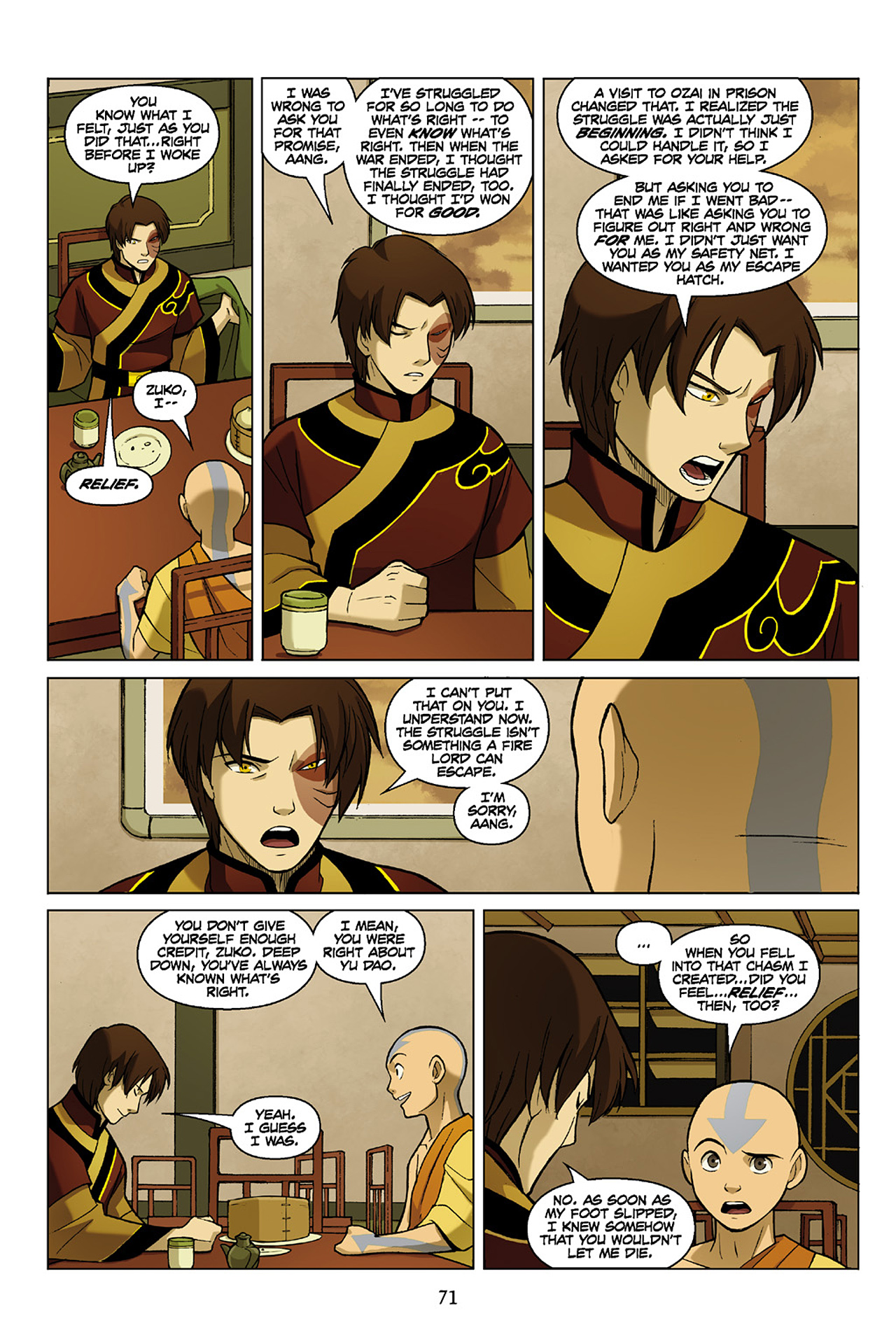 Read online Nickelodeon Avatar: The Last Airbender - The Promise comic -  Issue # Part 3 - 71