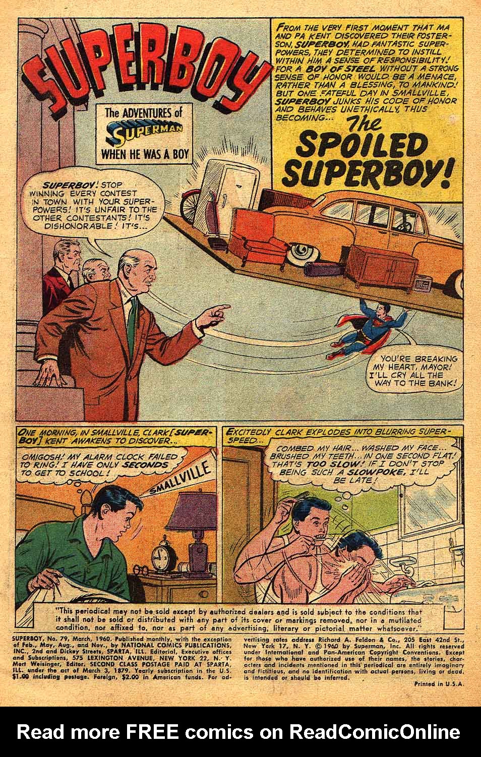 Read online Superboy (1949) comic -  Issue #79 - 2
