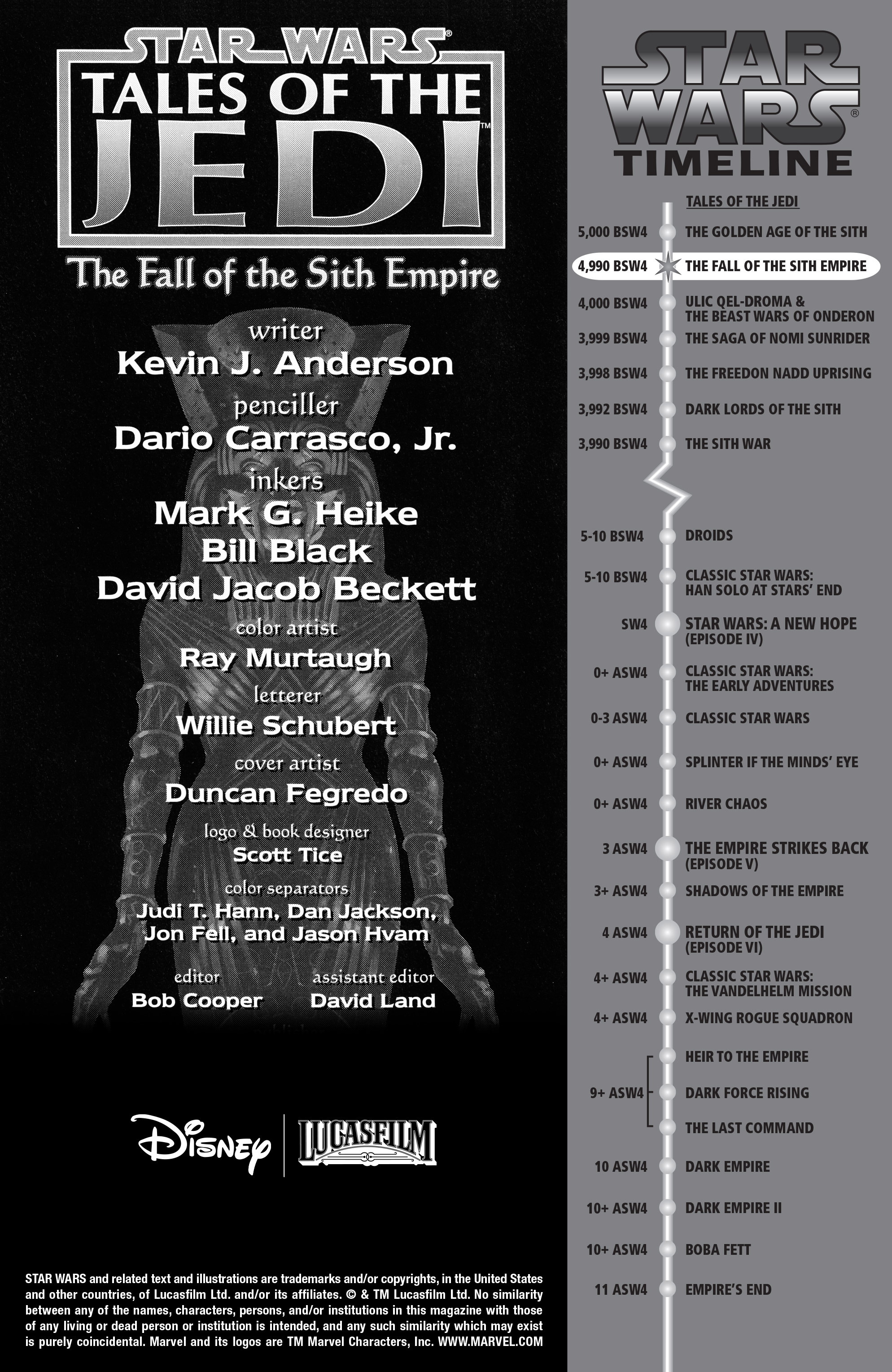 Read online Star Wars: Tales of the Jedi - The Fall of the Sith Empire comic -  Issue #1 - 2