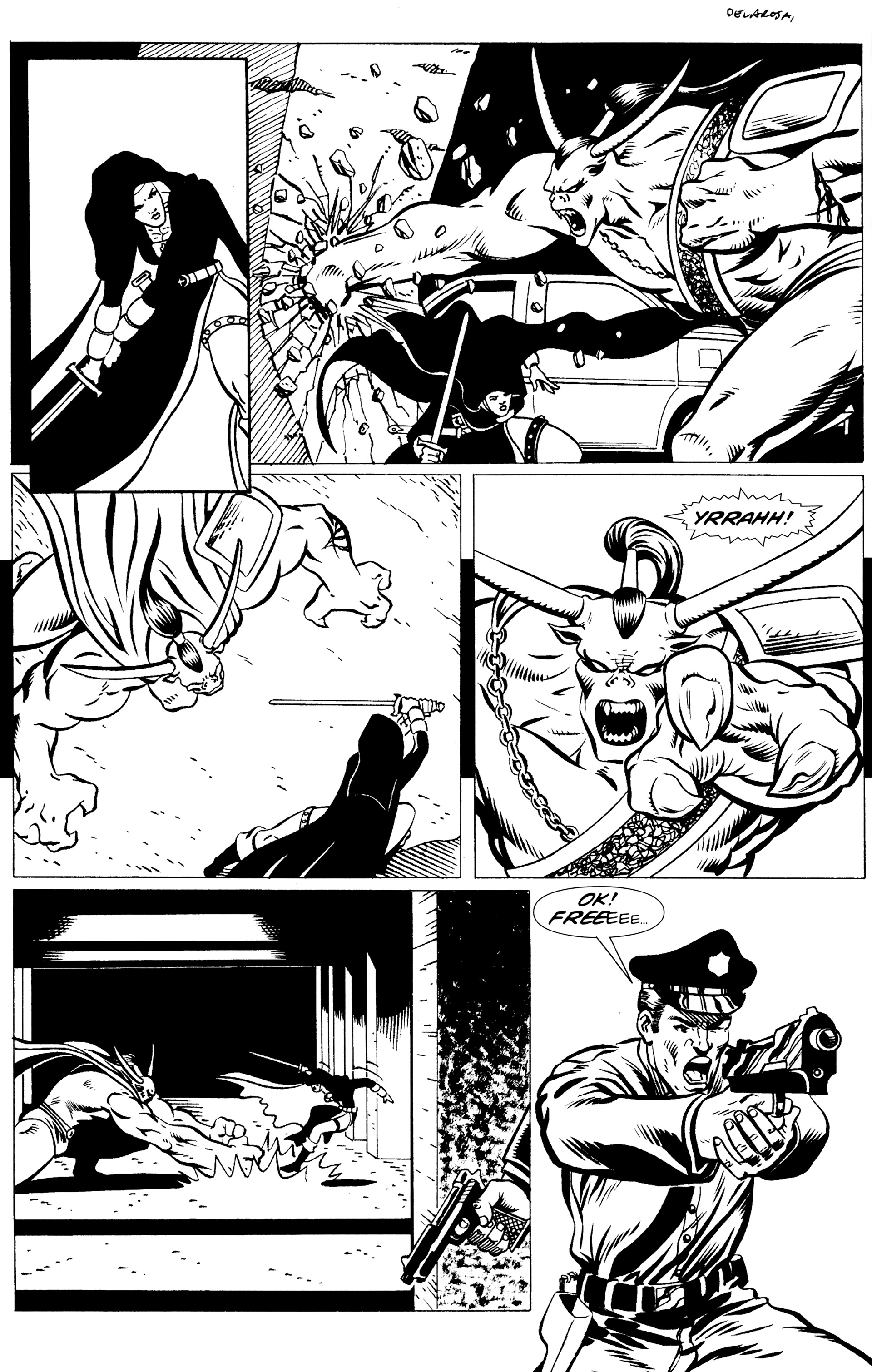 Read online Warrior Nun: Black & White comic -  Issue #3 - 22