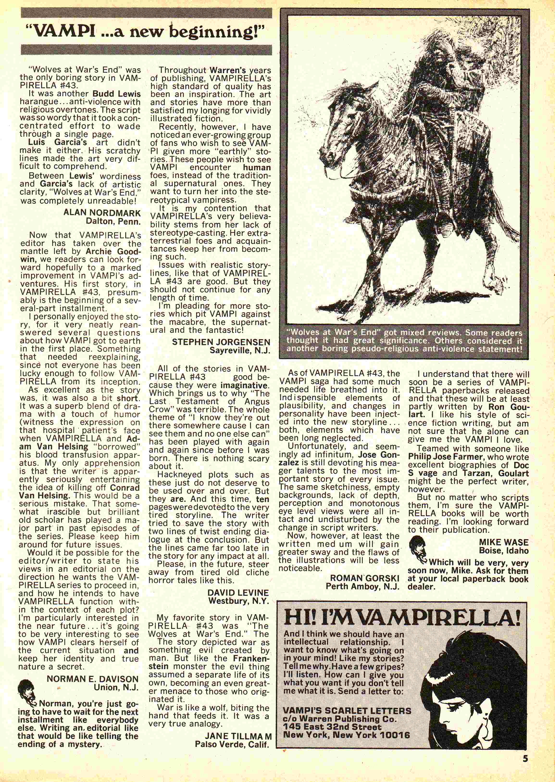 Read online Vampirella (1969) comic -  Issue #45 - 5