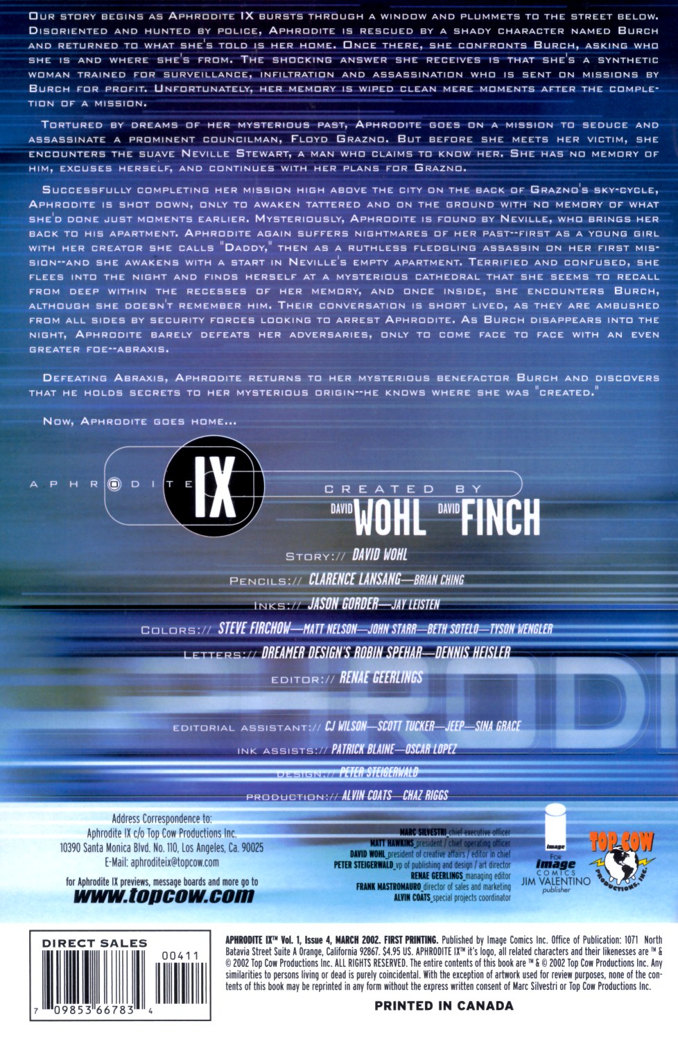 Read online Aphrodite IX (2000) comic -  Issue #4 - 2