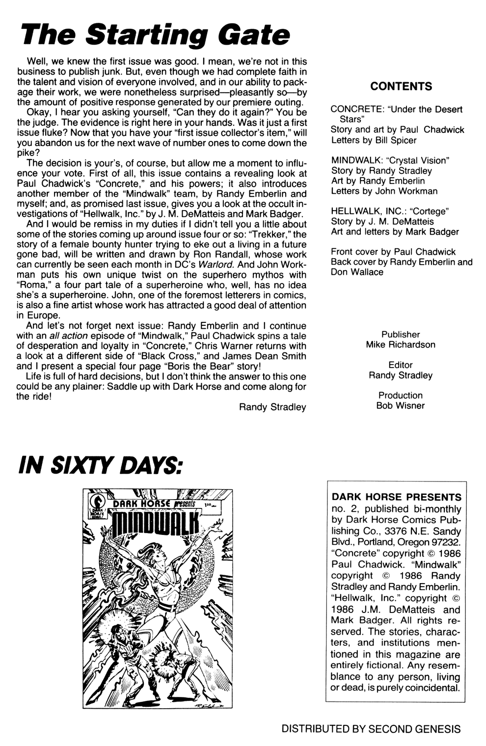 Read online Dark Horse Presents (1986) comic -  Issue #2 - 2