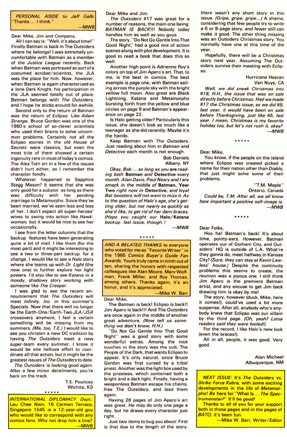 Read online The Outsiders (1985) comic -  Issue #21 - 23