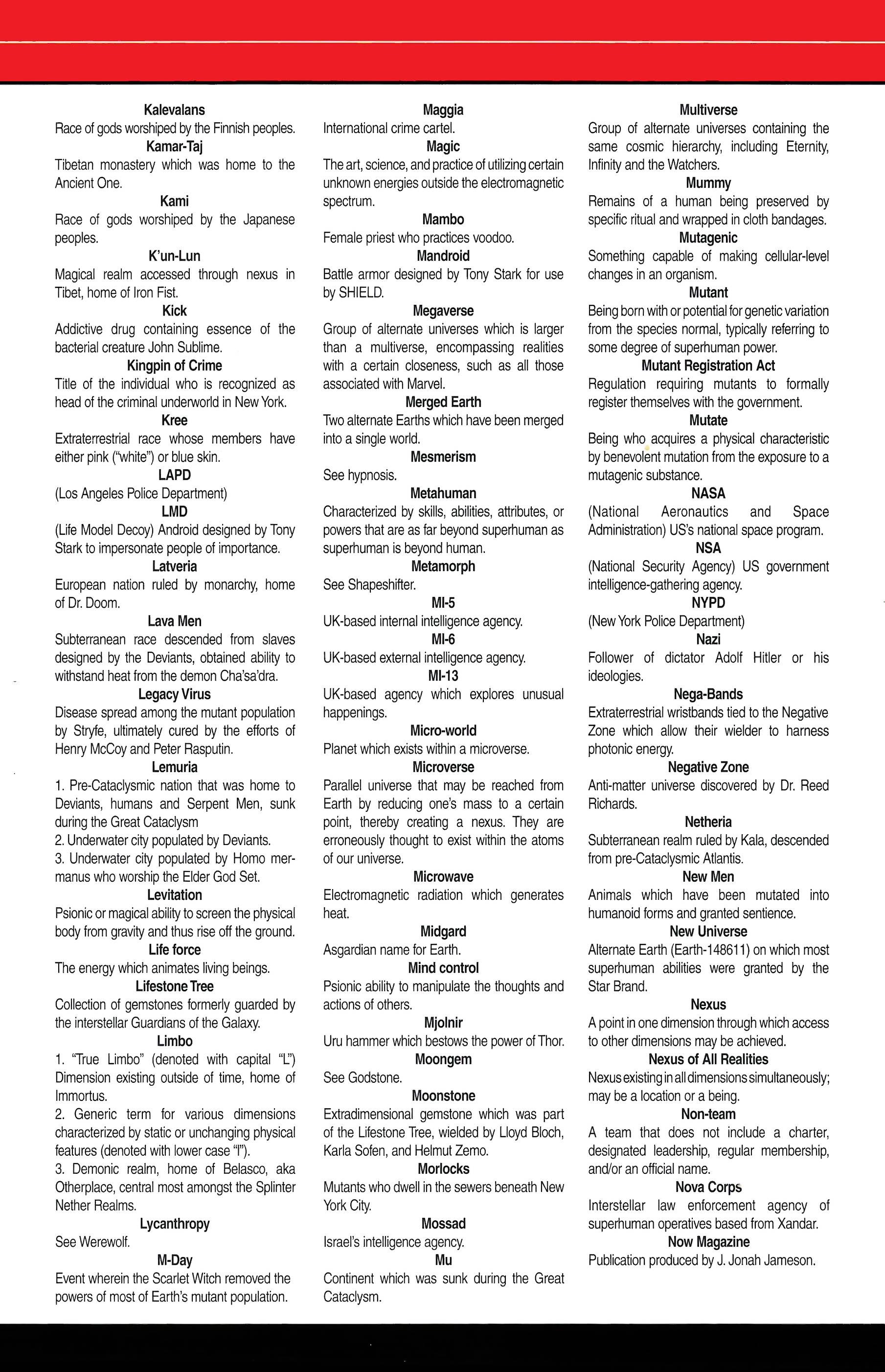 Read online Official Handbook of the Marvel Universe A to Z comic -  Issue # TPB 1 (Part 2) - 139