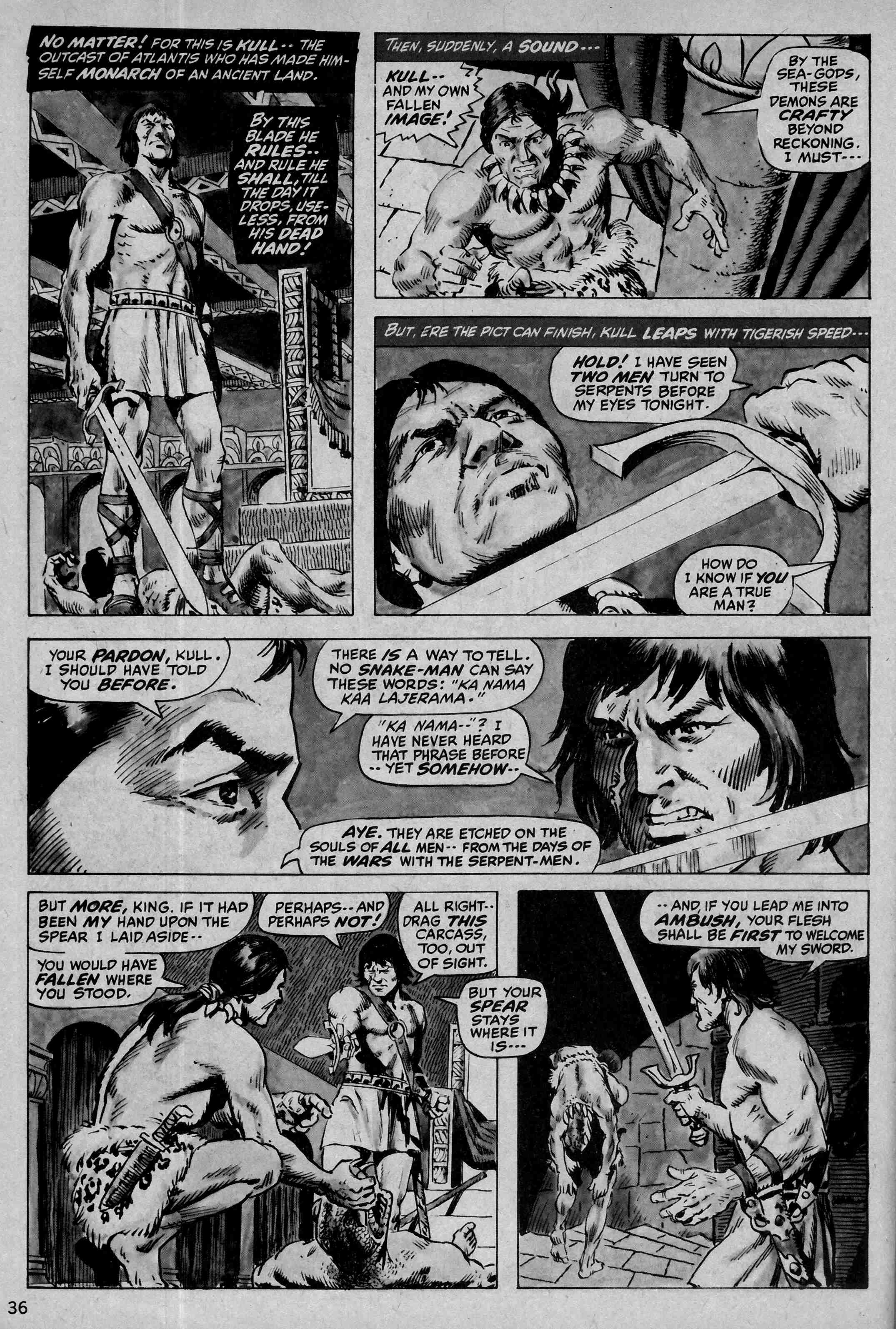 Read online Kull and the Barbarians comic -  Issue #1 - 36