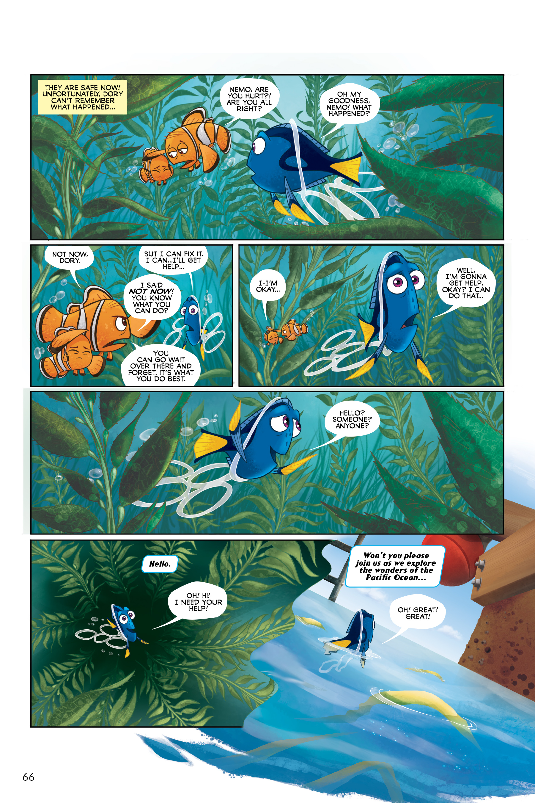 Read online Disney/PIXAR Finding Nemo and Finding Dory: The Story of the Movies in Comics comic -  Issue # TPB - 66