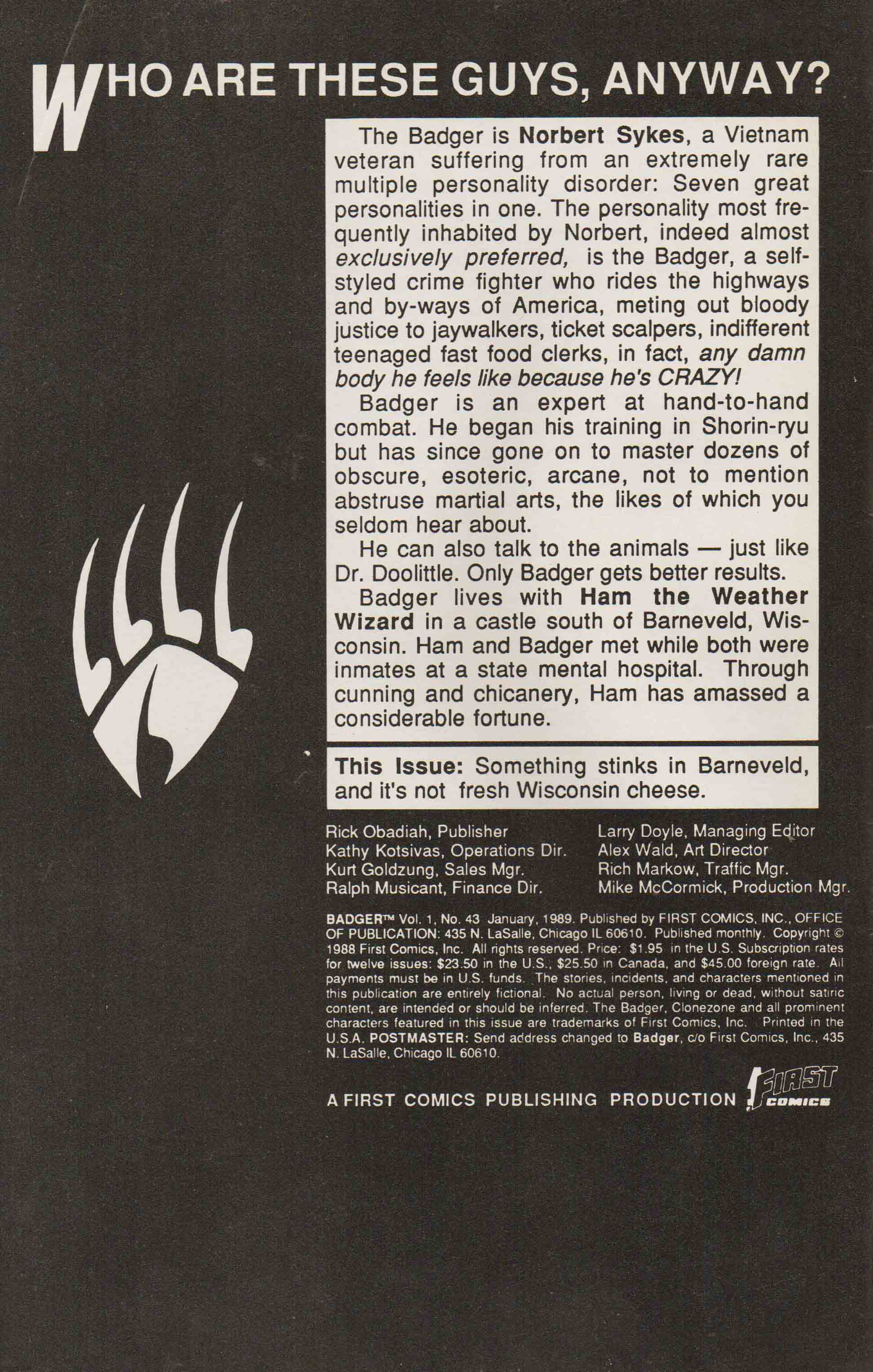 Read online The Badger comic -  Issue #43 - 2