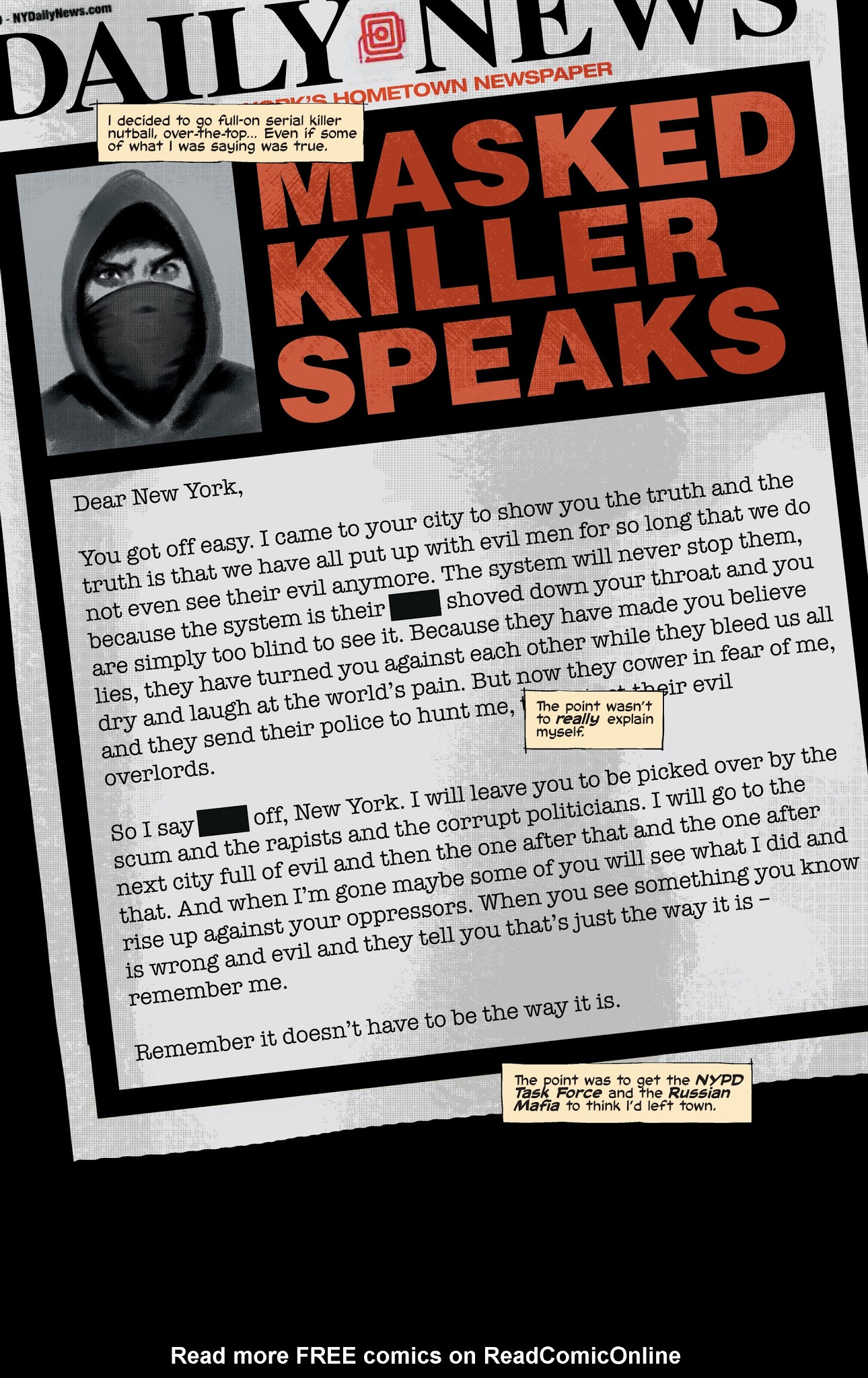 Read online Kill or Be Killed comic -  Issue #11 - 12