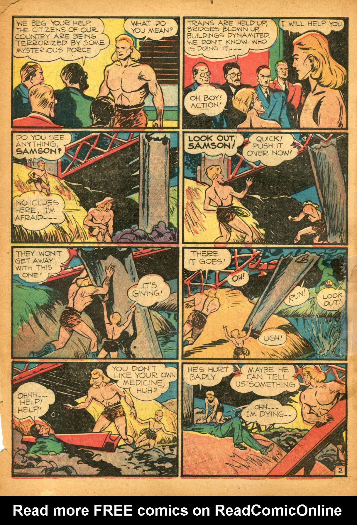 Read online Samson (1940) comic -  Issue #2 - 4