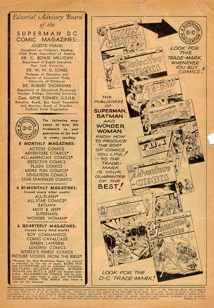 Read online Adventure Comics (1938) comic -  Issue #91 - 2