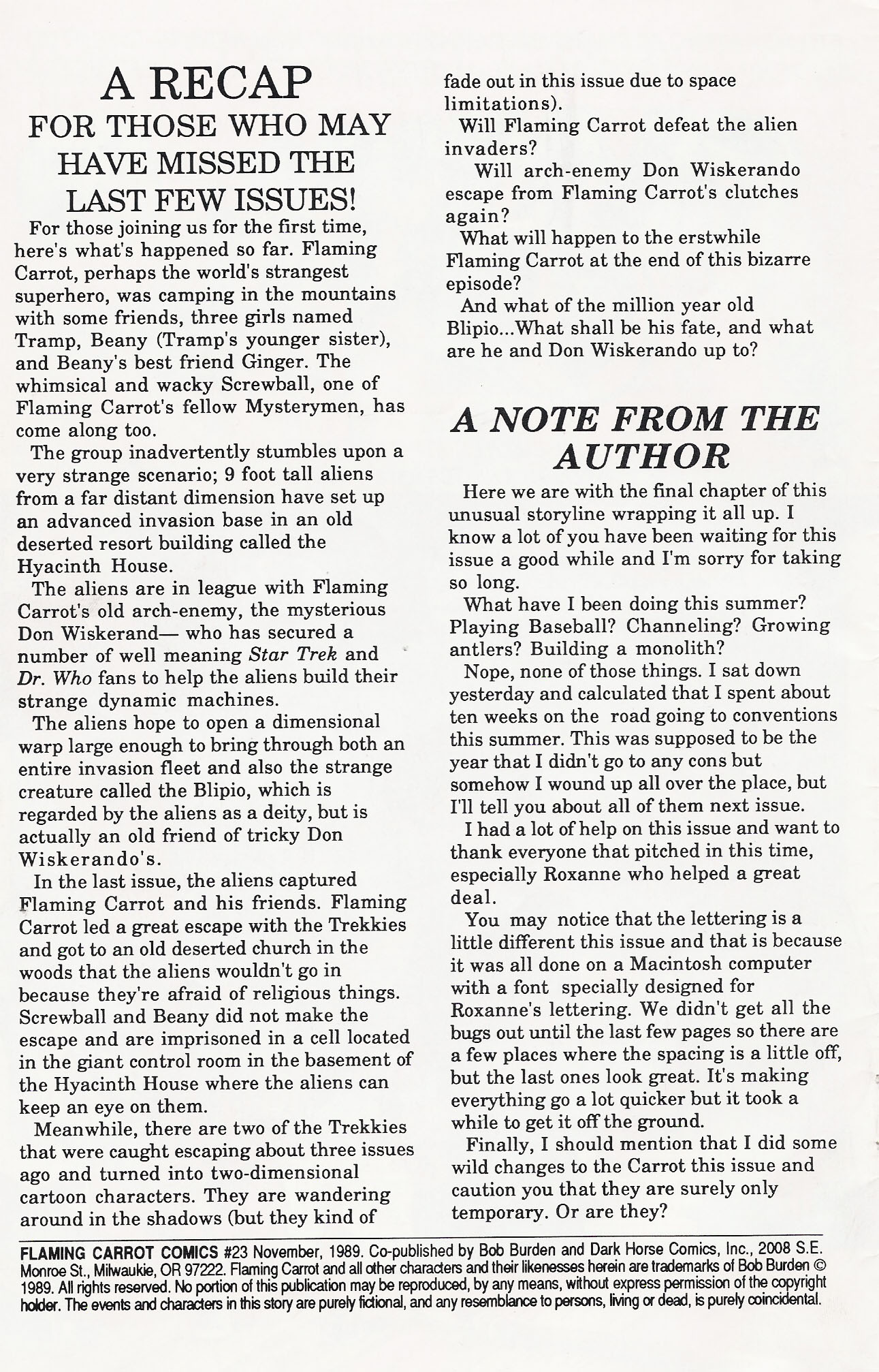 Read online Flaming Carrot Comics (1988) comic -  Issue #23 - 2