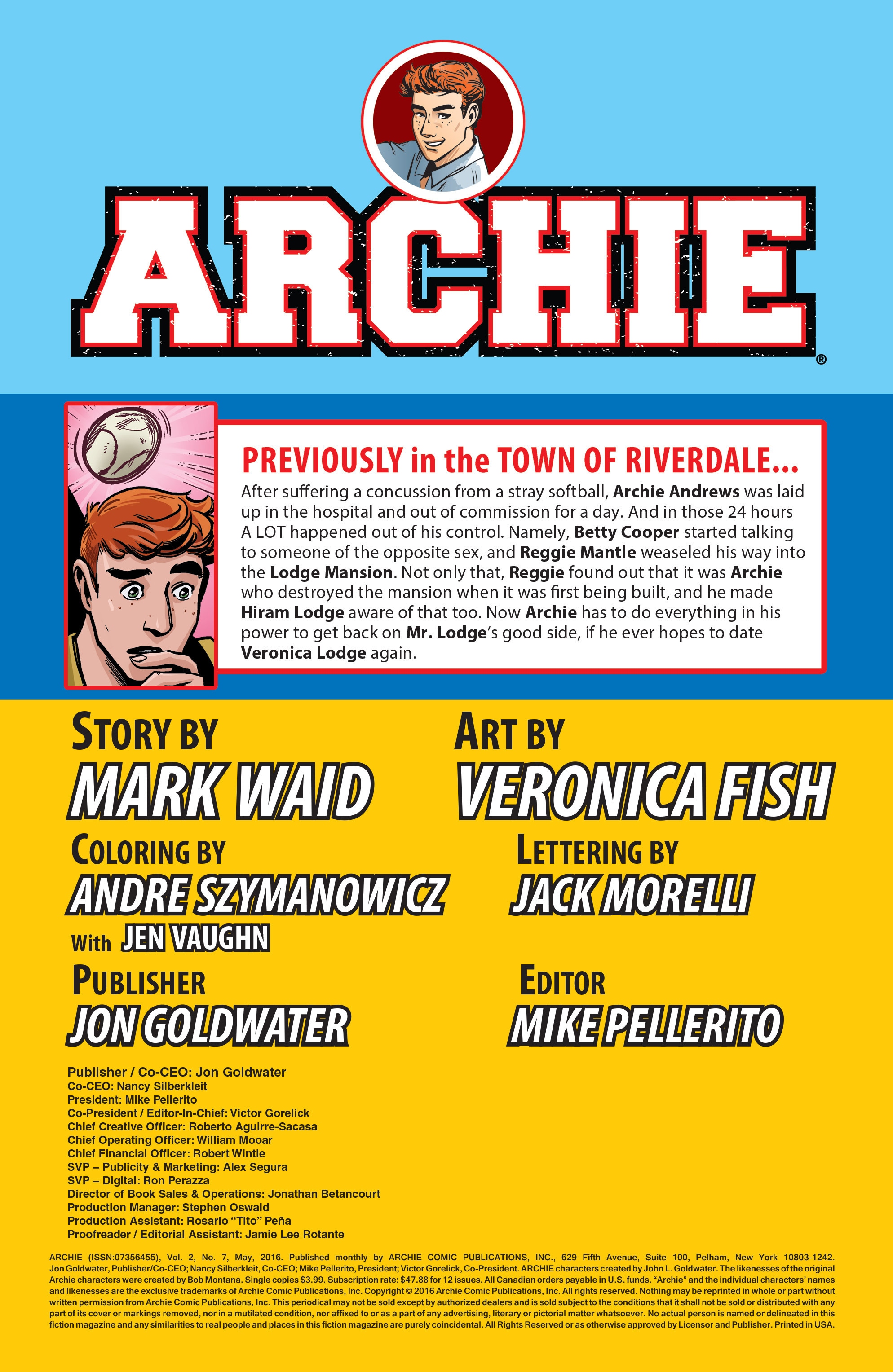 Read online Archie (2015) comic -  Issue #7 - 2