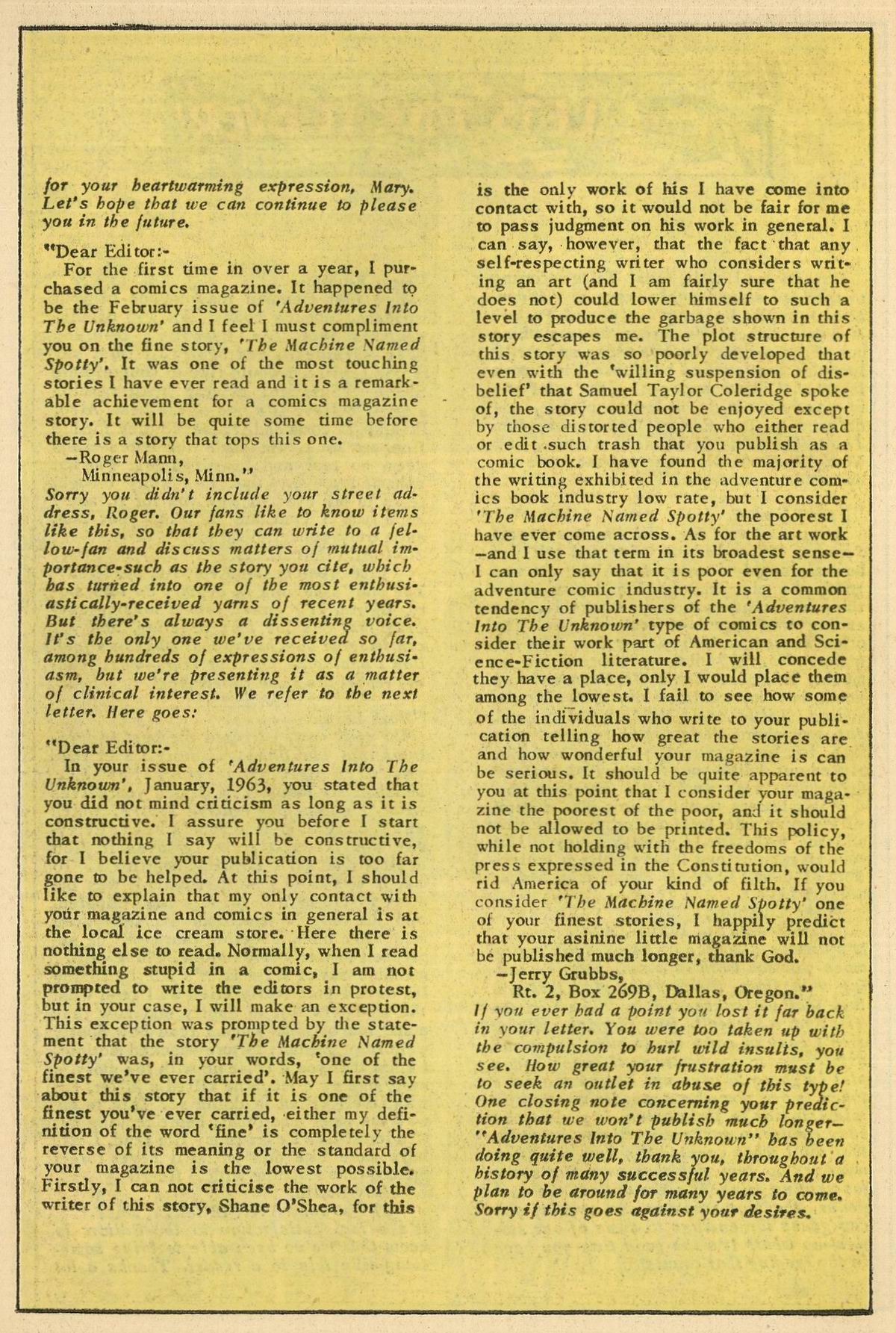 Read online Adventures Into The Unknown comic -  Issue #144 - 26