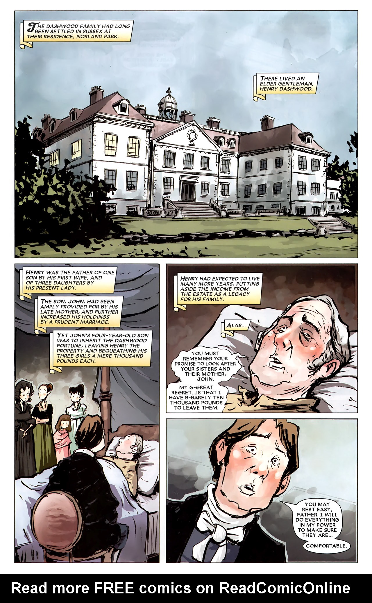 Read online Sense & Sensibility comic -  Issue #1 - 2