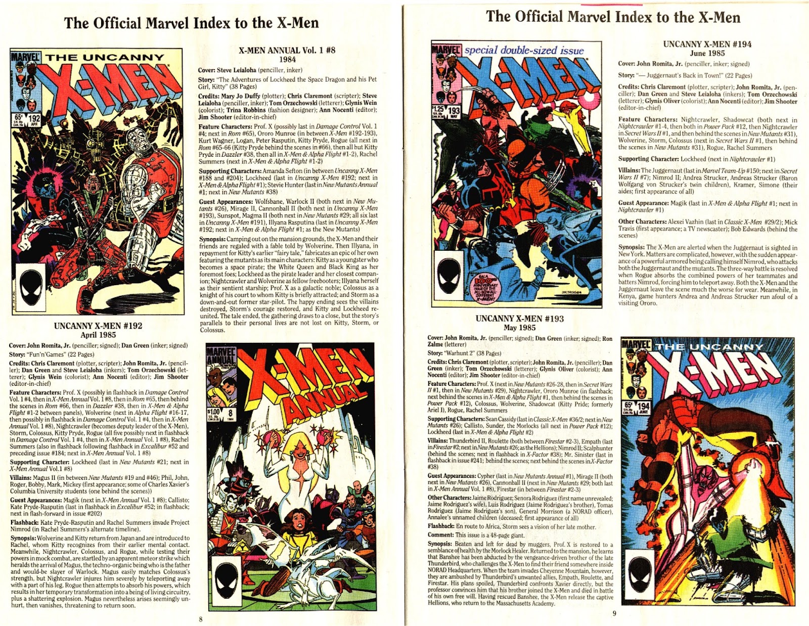 The Official Marvel Index To The X-Men (1994) issue 4 - Page 6