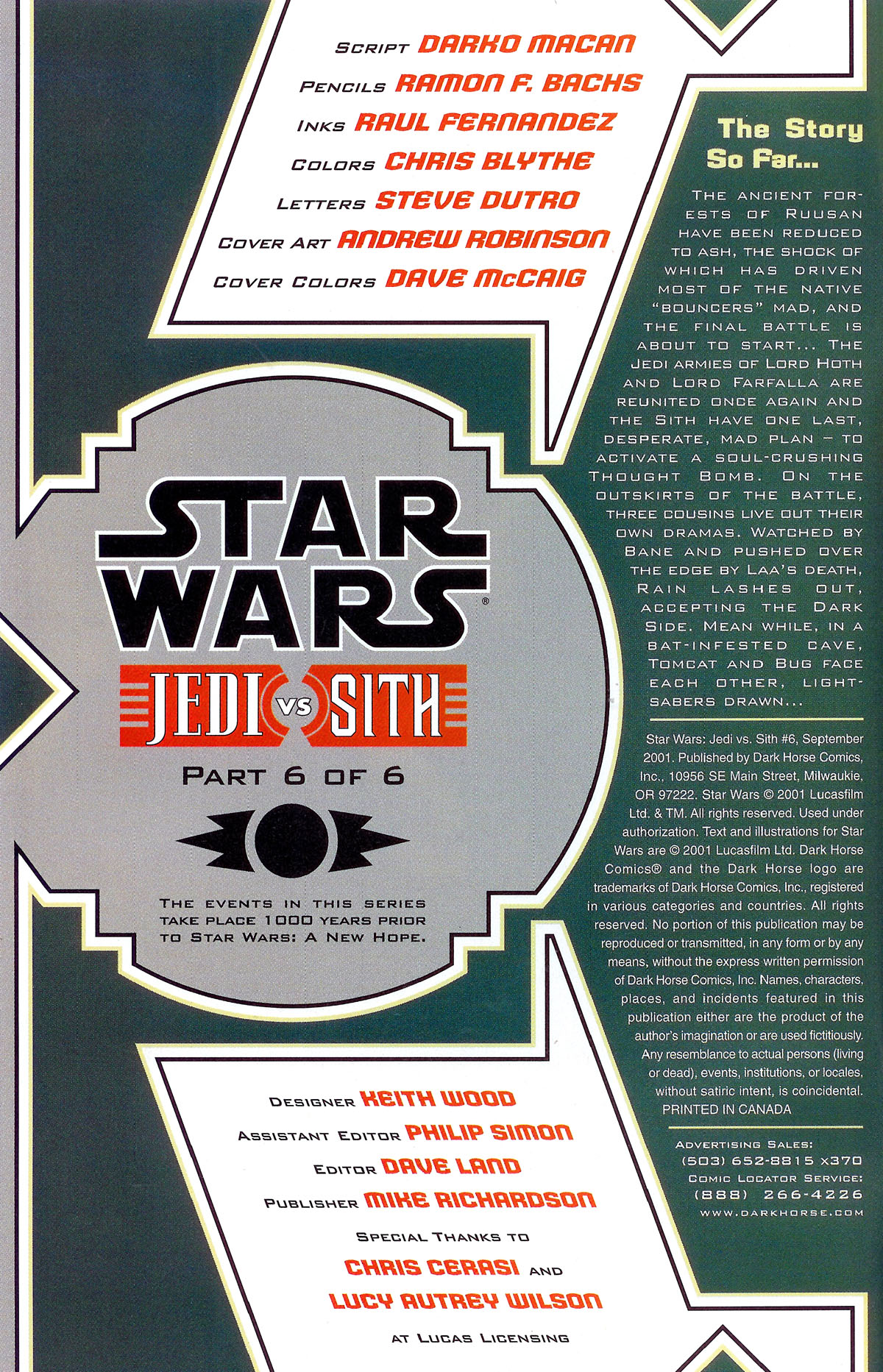 Read online Star Wars: Jedi vs. Sith comic -  Issue #6 - 2