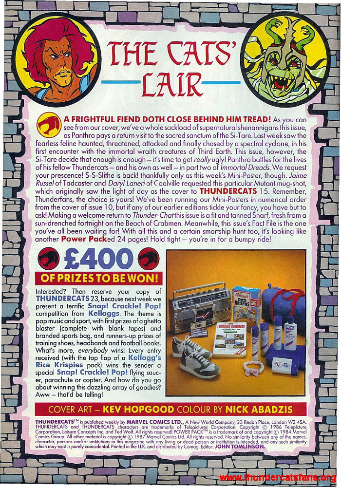 Read online ThunderCats (1987) comic -  Issue #22 - 2