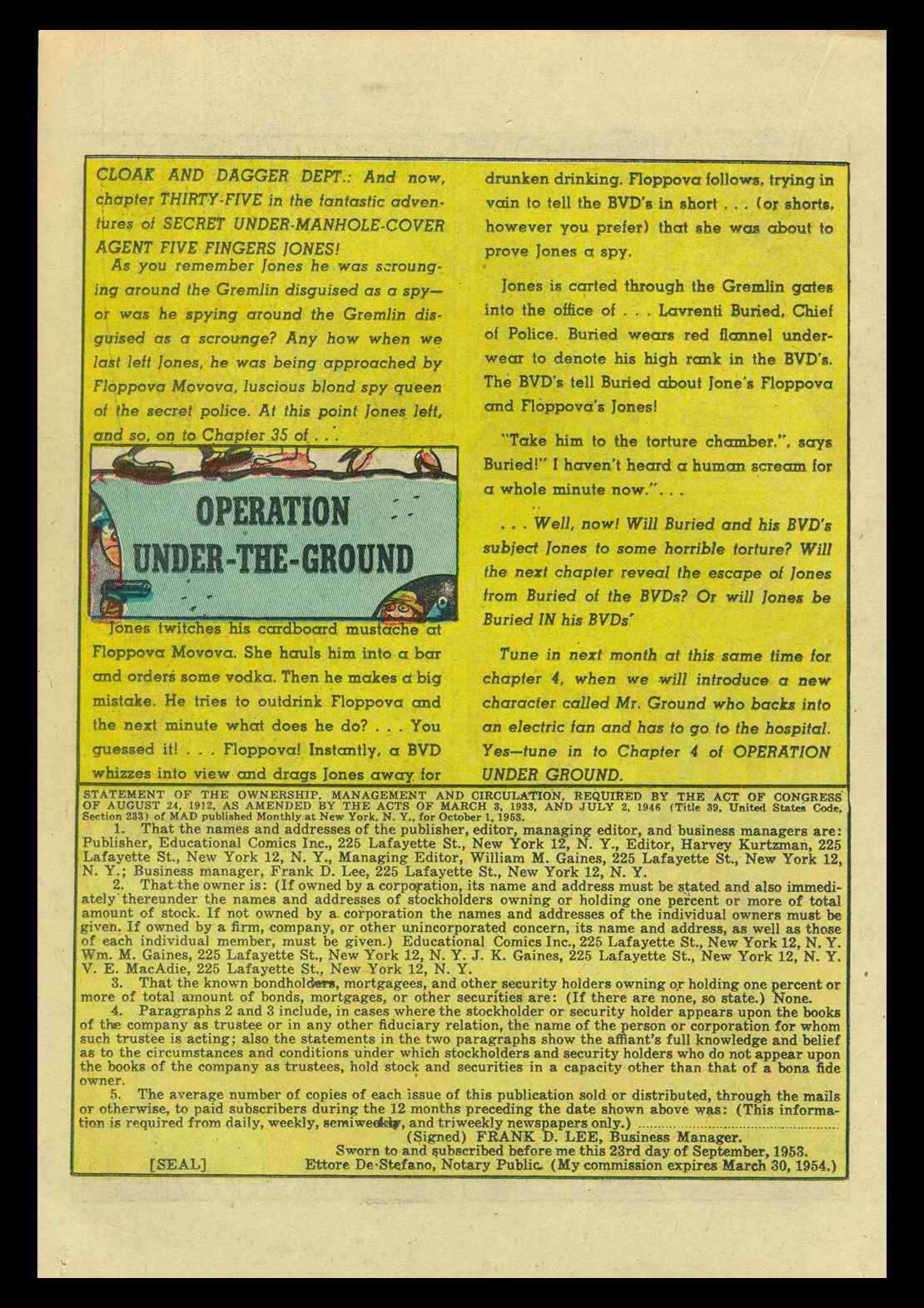 Read online MAD comic -  Issue #10 - 18