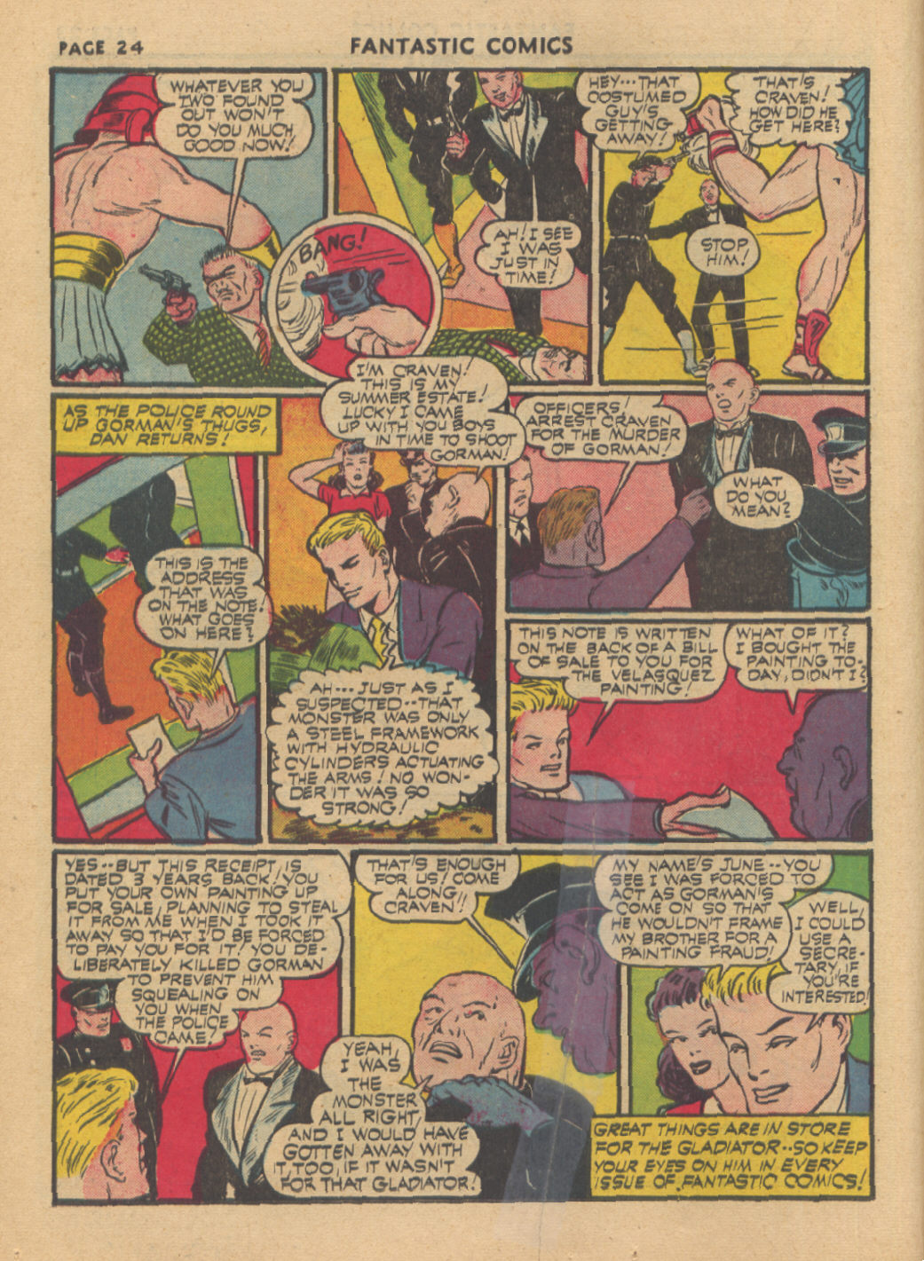 Read online Fantastic Comics comic -  Issue #23 - 25