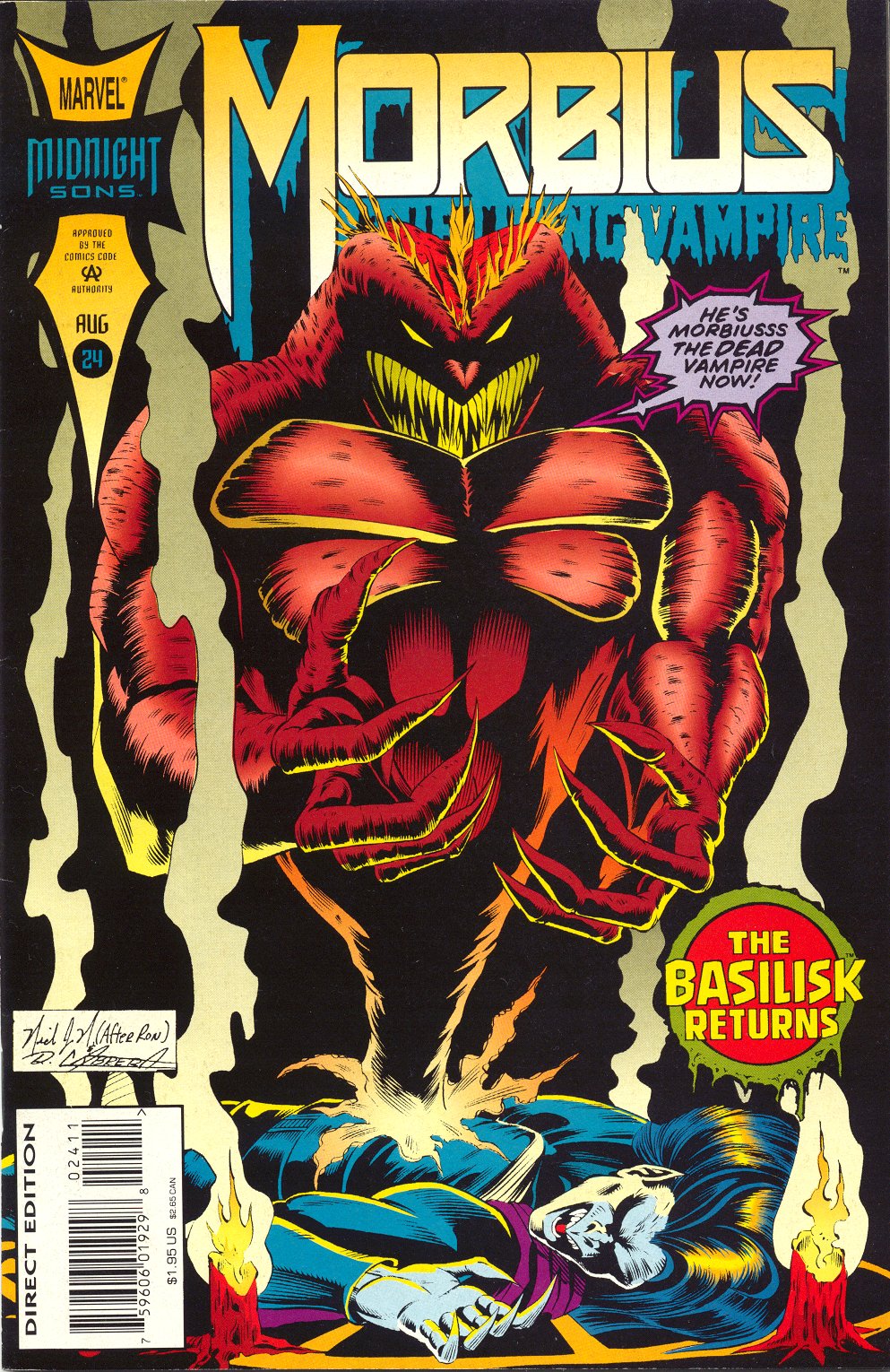 Read online Morbius: The Living Vampire (1992) comic -  Issue #24 - 1