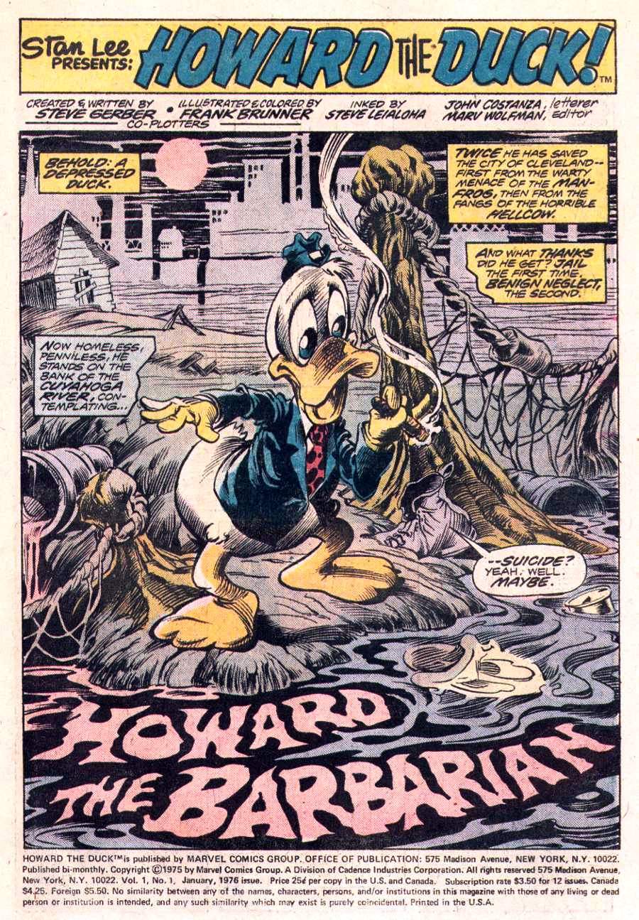 Read online Howard the Duck (1976) comic -  Issue #1 - 2