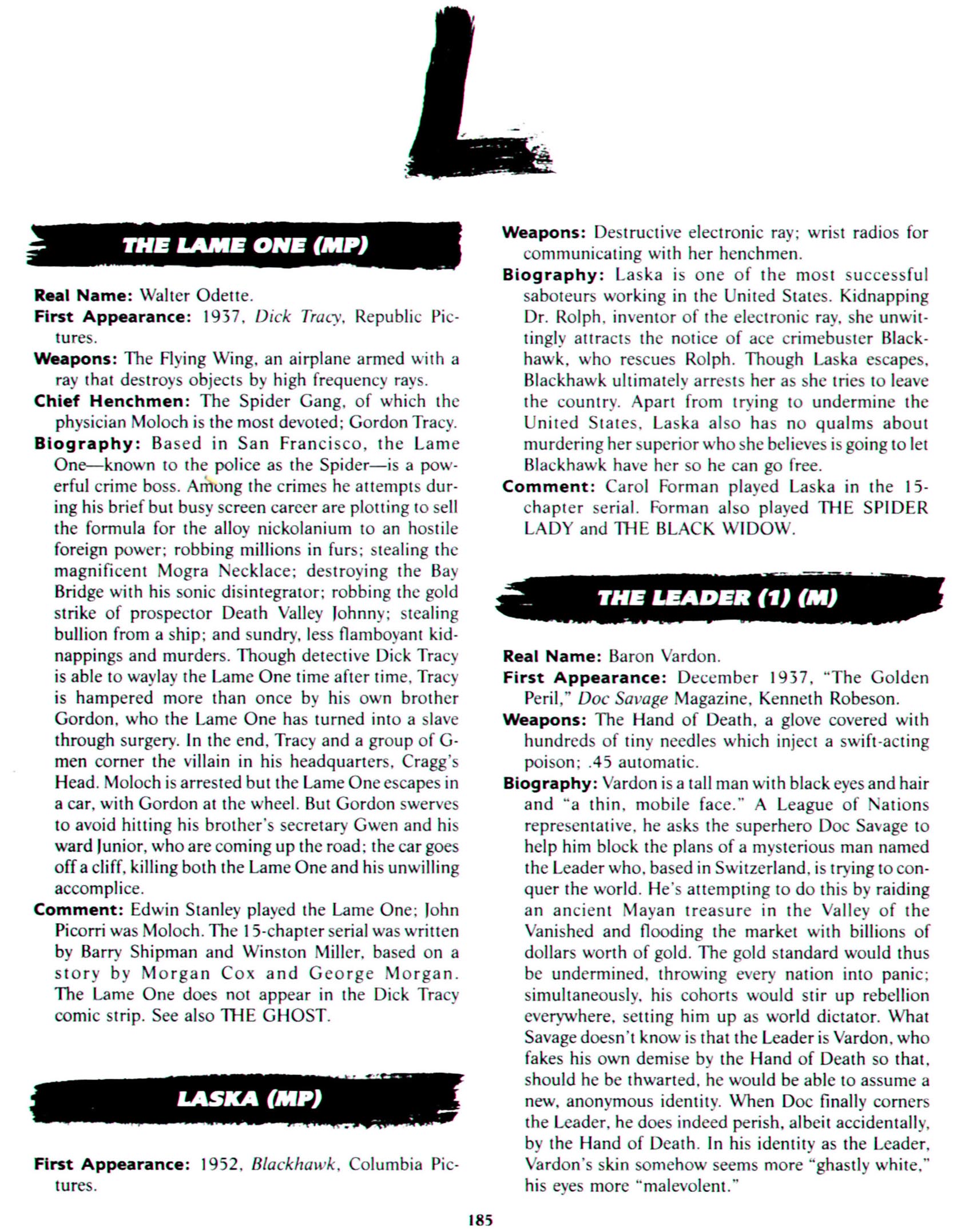 Read online The Encyclopedia of Super Villains comic -  Issue # TPB (Part 1) - 211