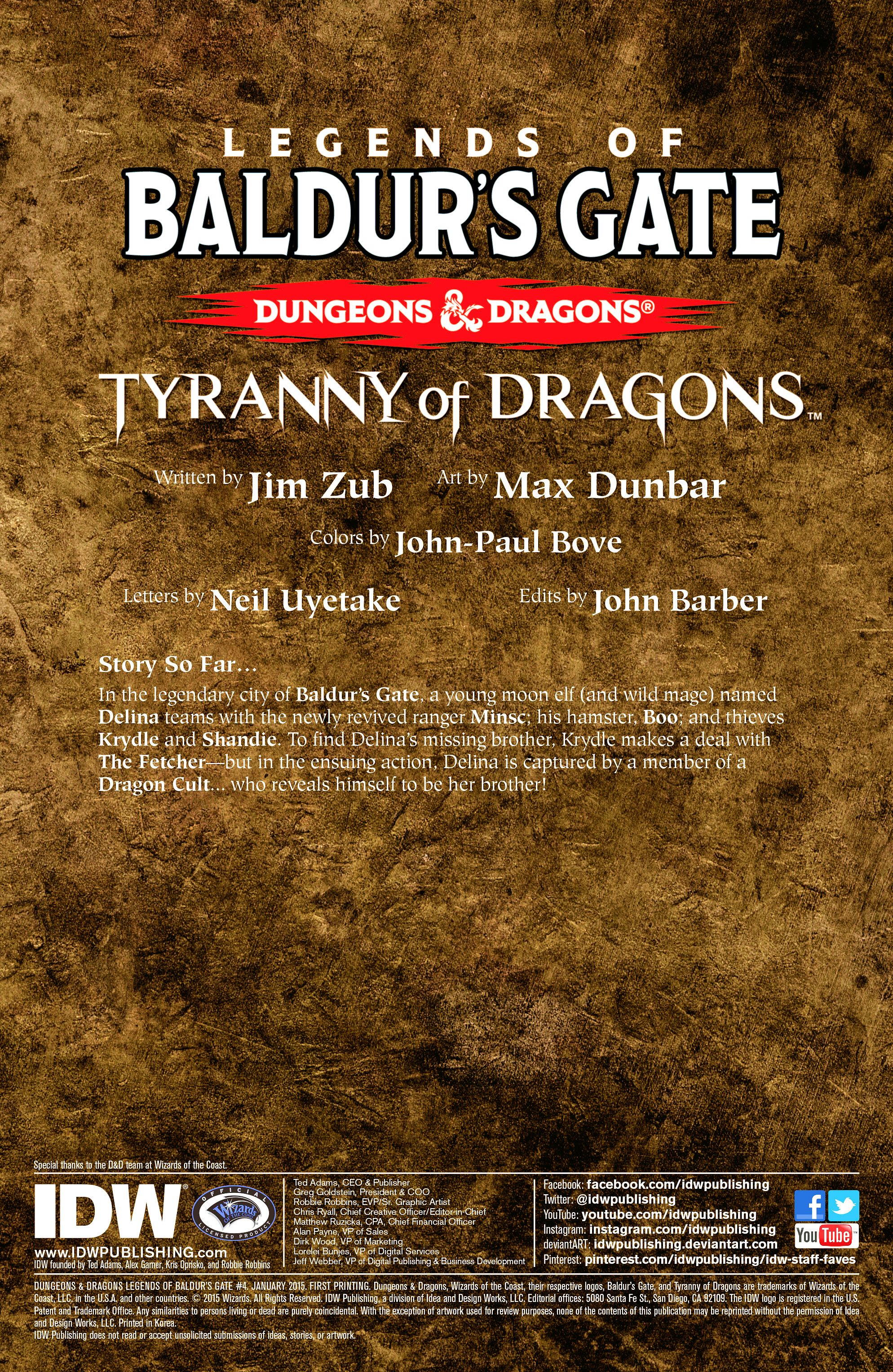 Read online Dungeons & Dragons: Legends of Baldur's Gate comic -  Issue #4 - 2