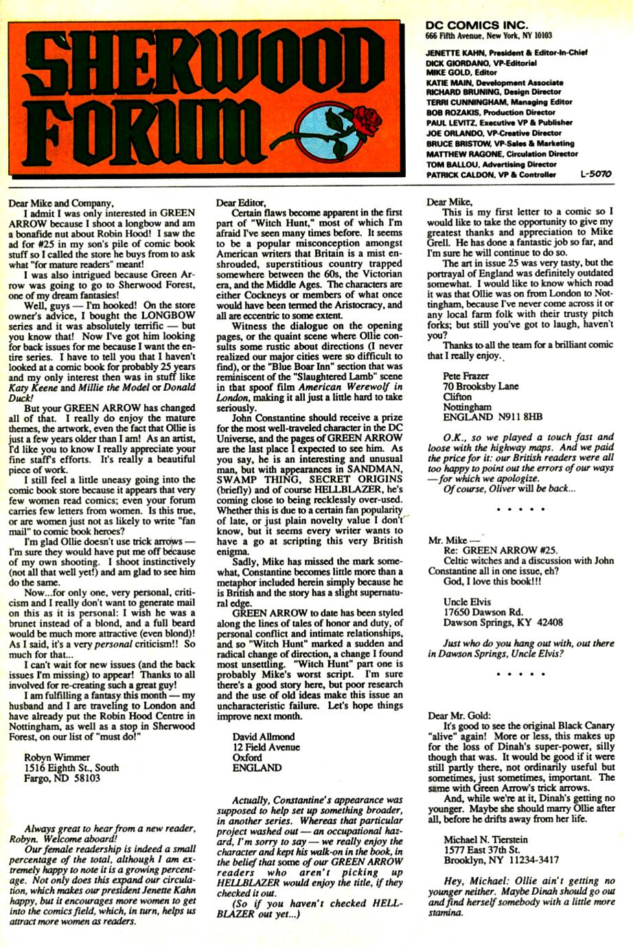 Read online Green Arrow (1988) comic -  Issue #30 - 25