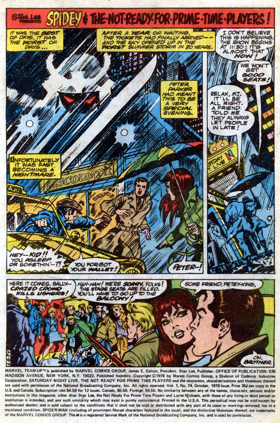 Read online Marvel Team-Up (1972) comic -  Issue #74 - 2