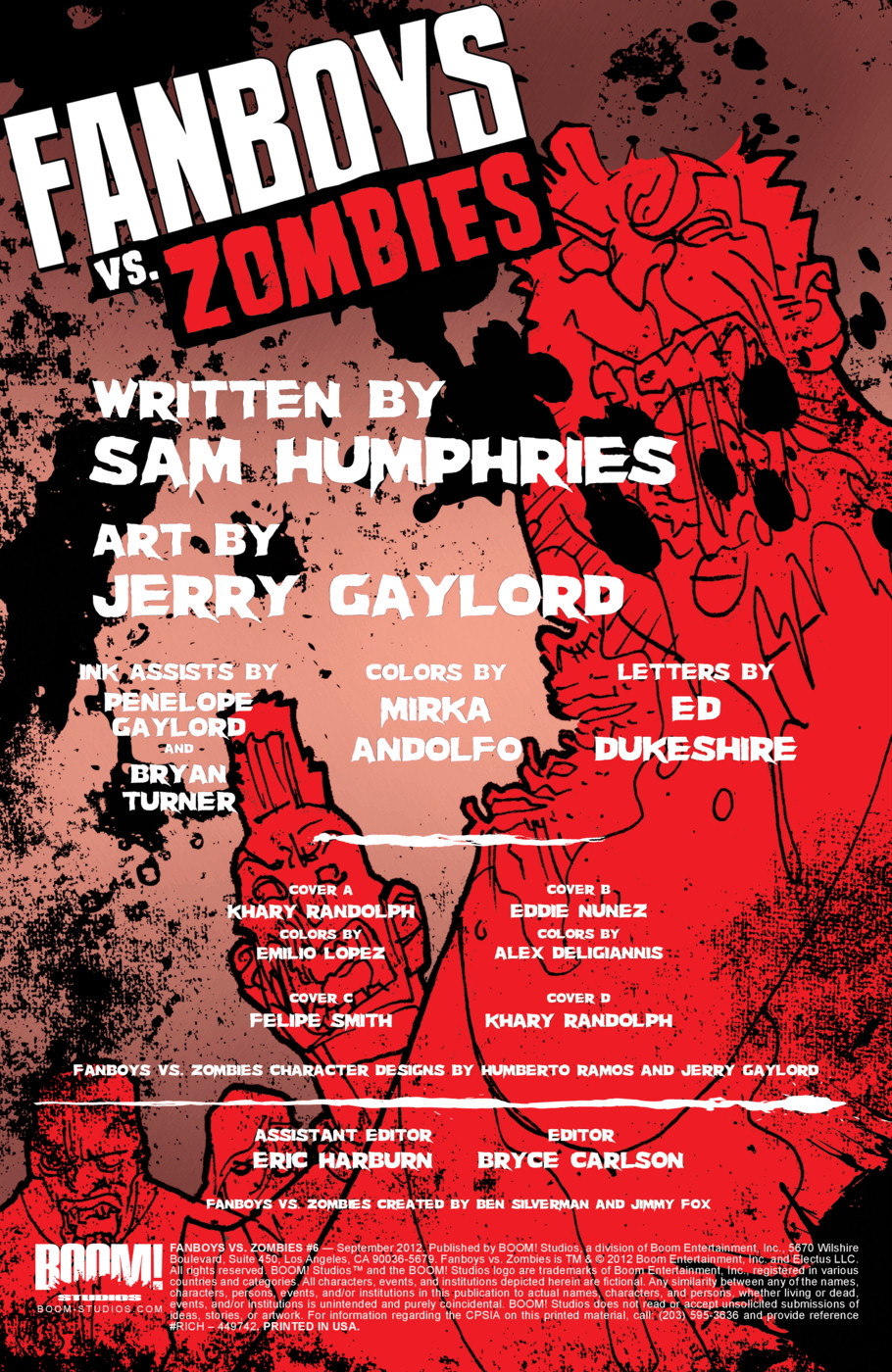 Read online Fanboys vs. Zombies comic -  Issue #6 - 5