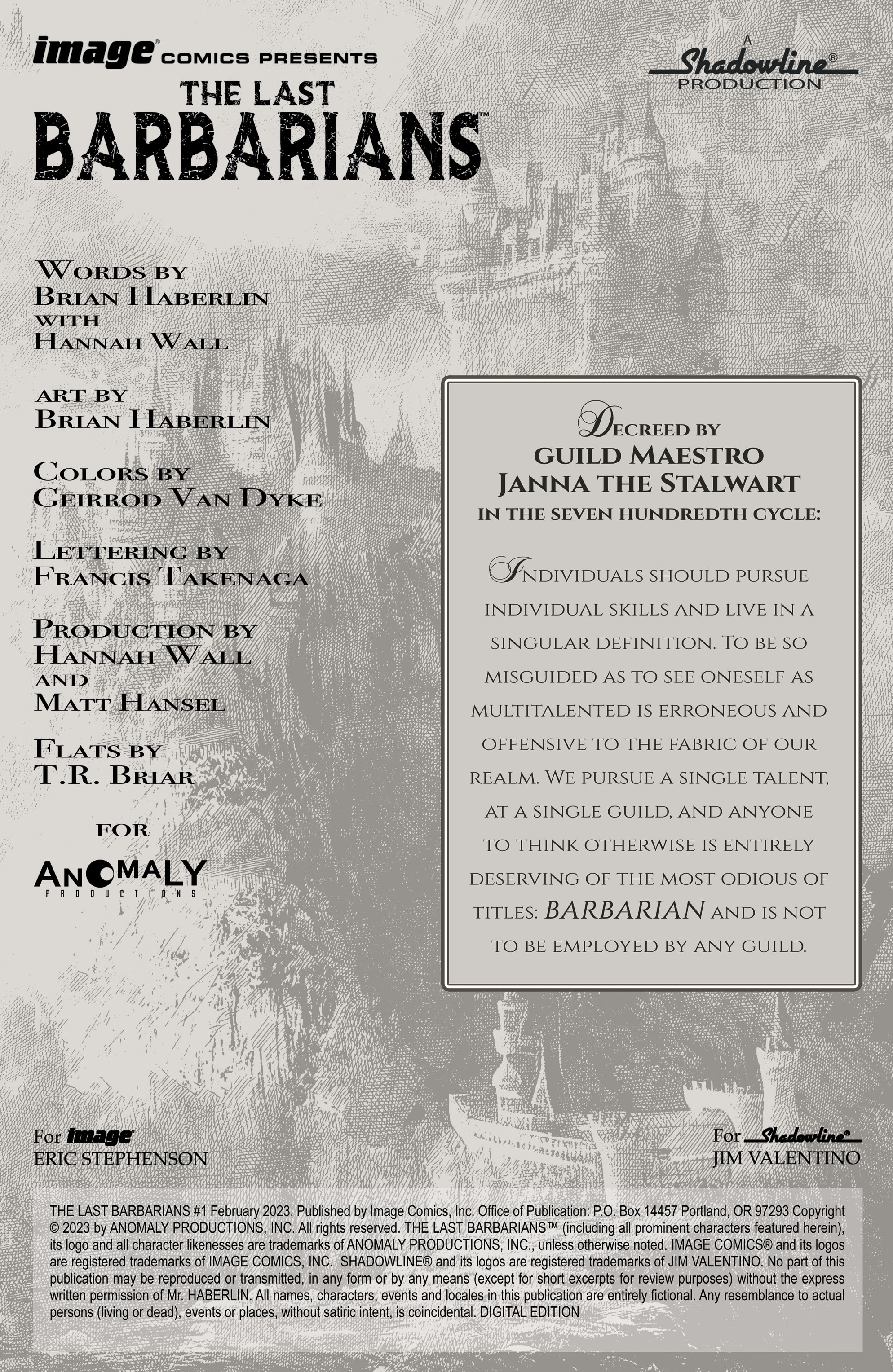 Read online The Last Barbarians comic -  Issue #1 - 2
