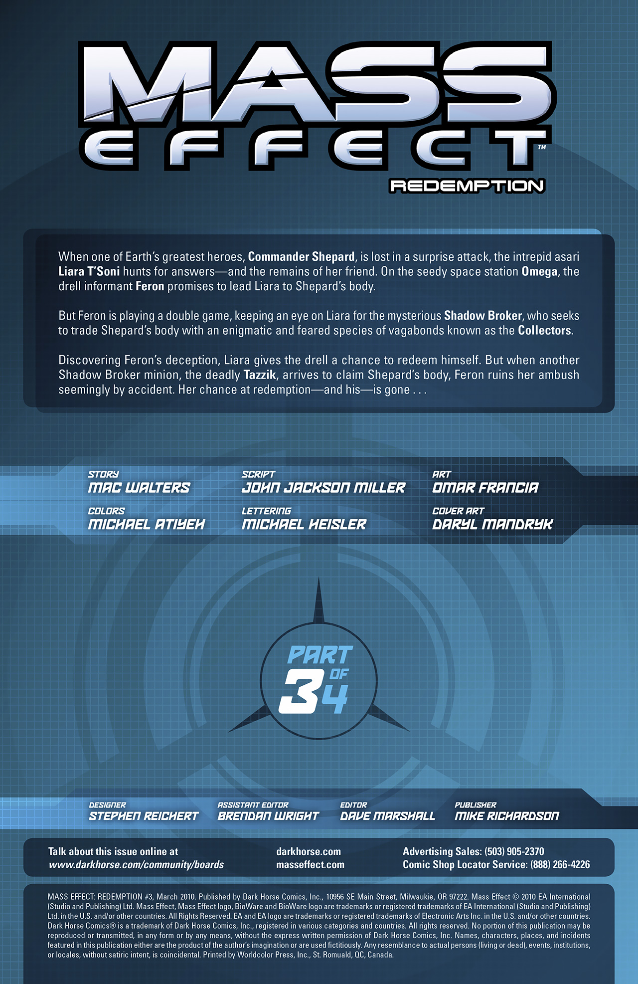 Read online Mass Effect: Redemption comic -  Issue #3 - 2