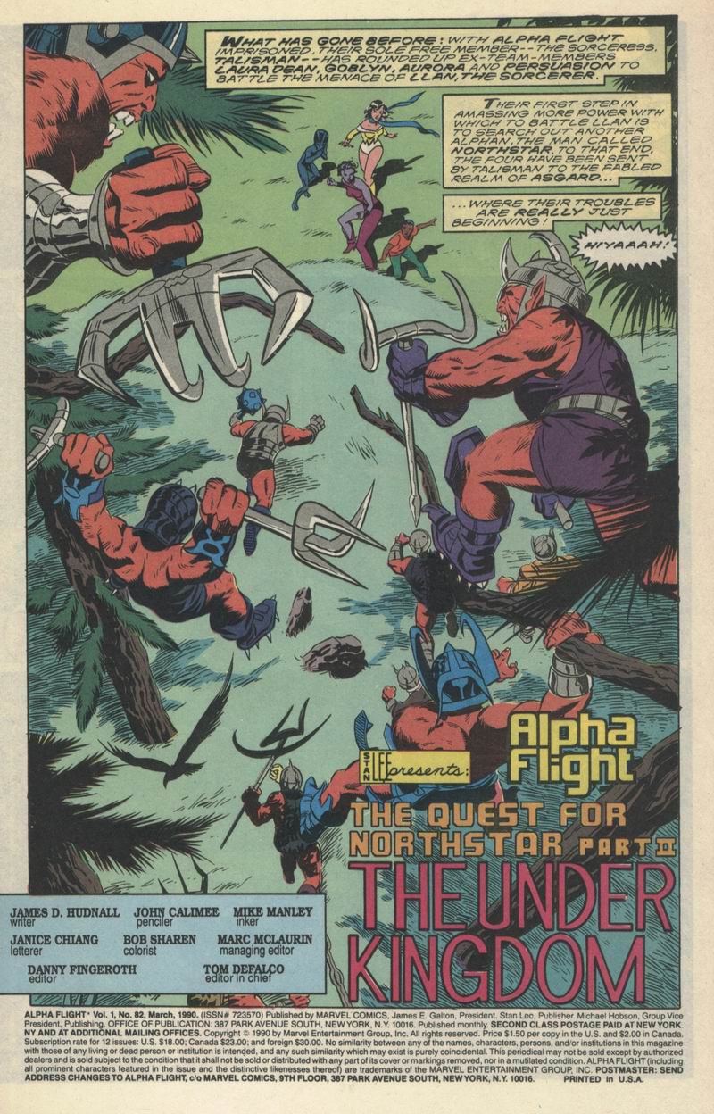 Read online Alpha Flight (1983) comic -  Issue #82 - 2