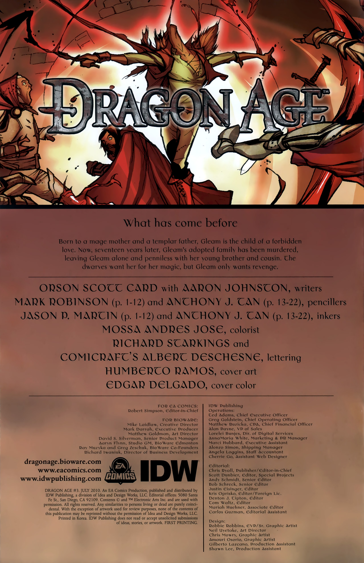 Read online Dragon Age comic -  Issue #3 - 2