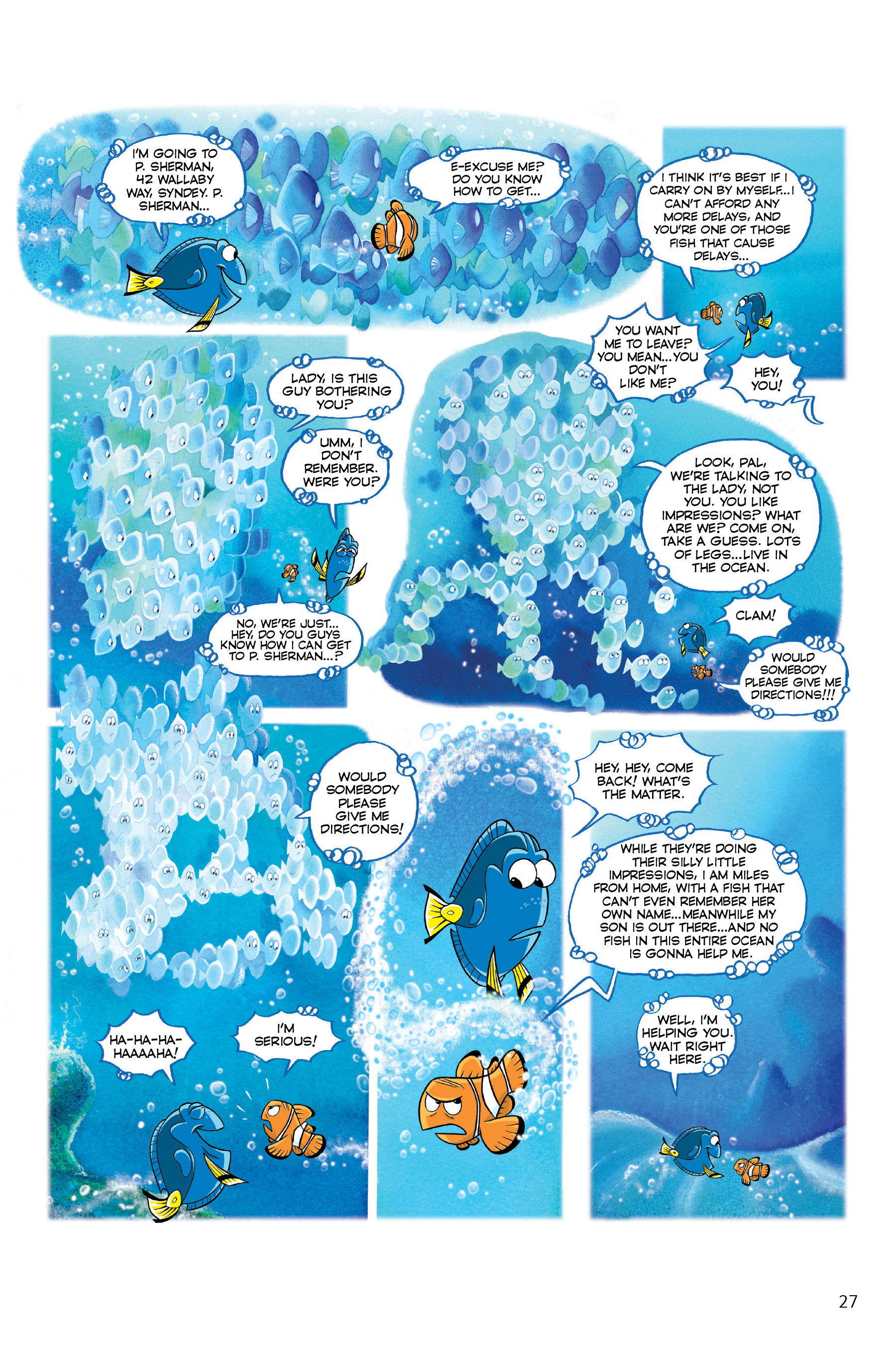 Read online Disney/PIXAR Finding Nemo and Finding Dory: The Story of the Movies in Comics comic -  Issue # TPB - 27