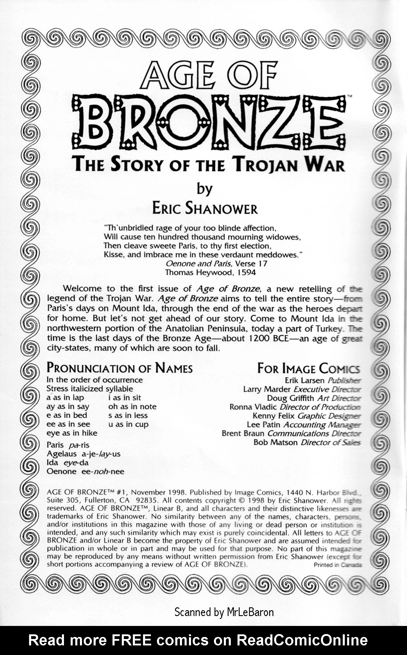 Read online Age of Bronze comic -  Issue #1 - 2