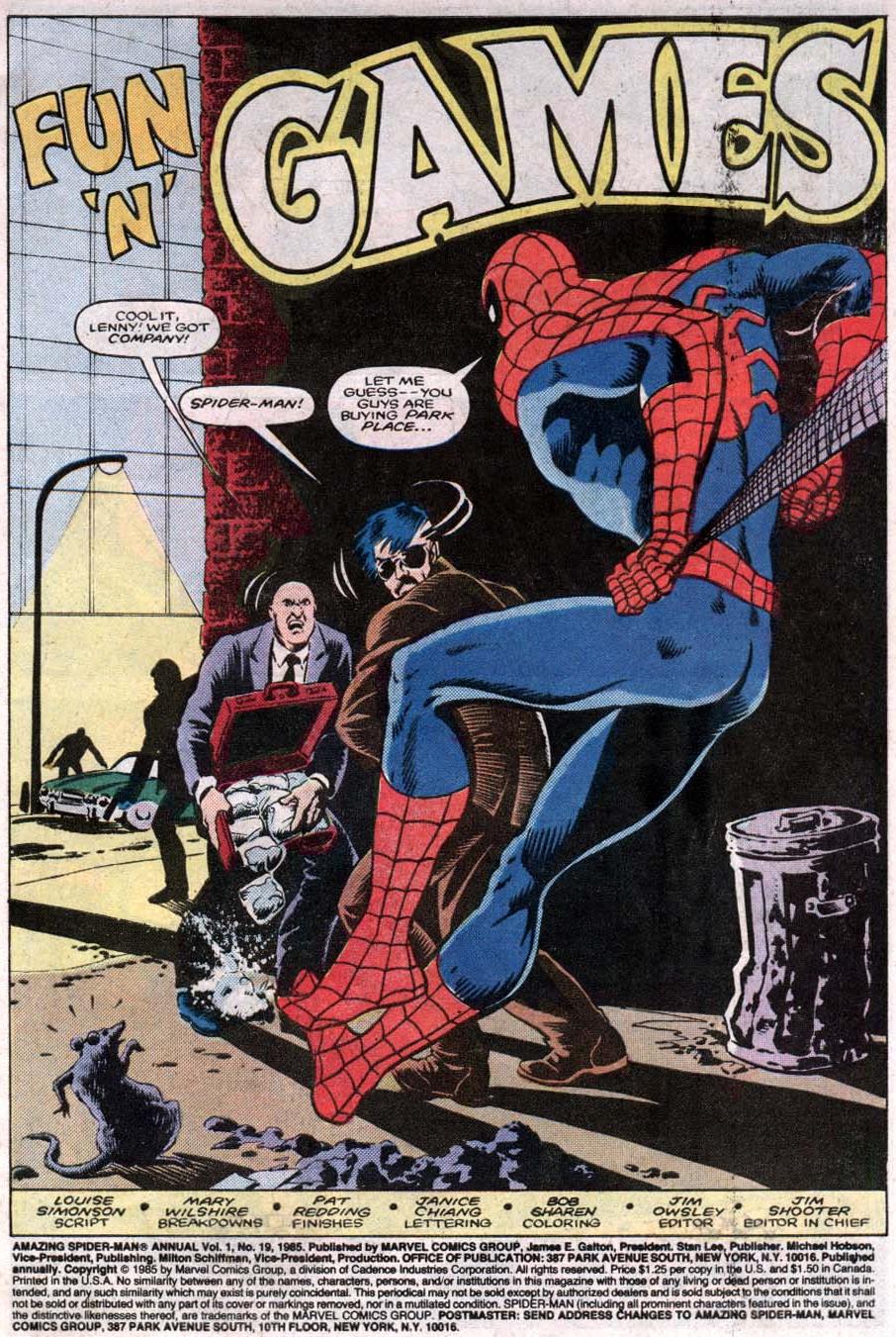 The Amazing Spider-Man (1963) _Annual_19 Page 1