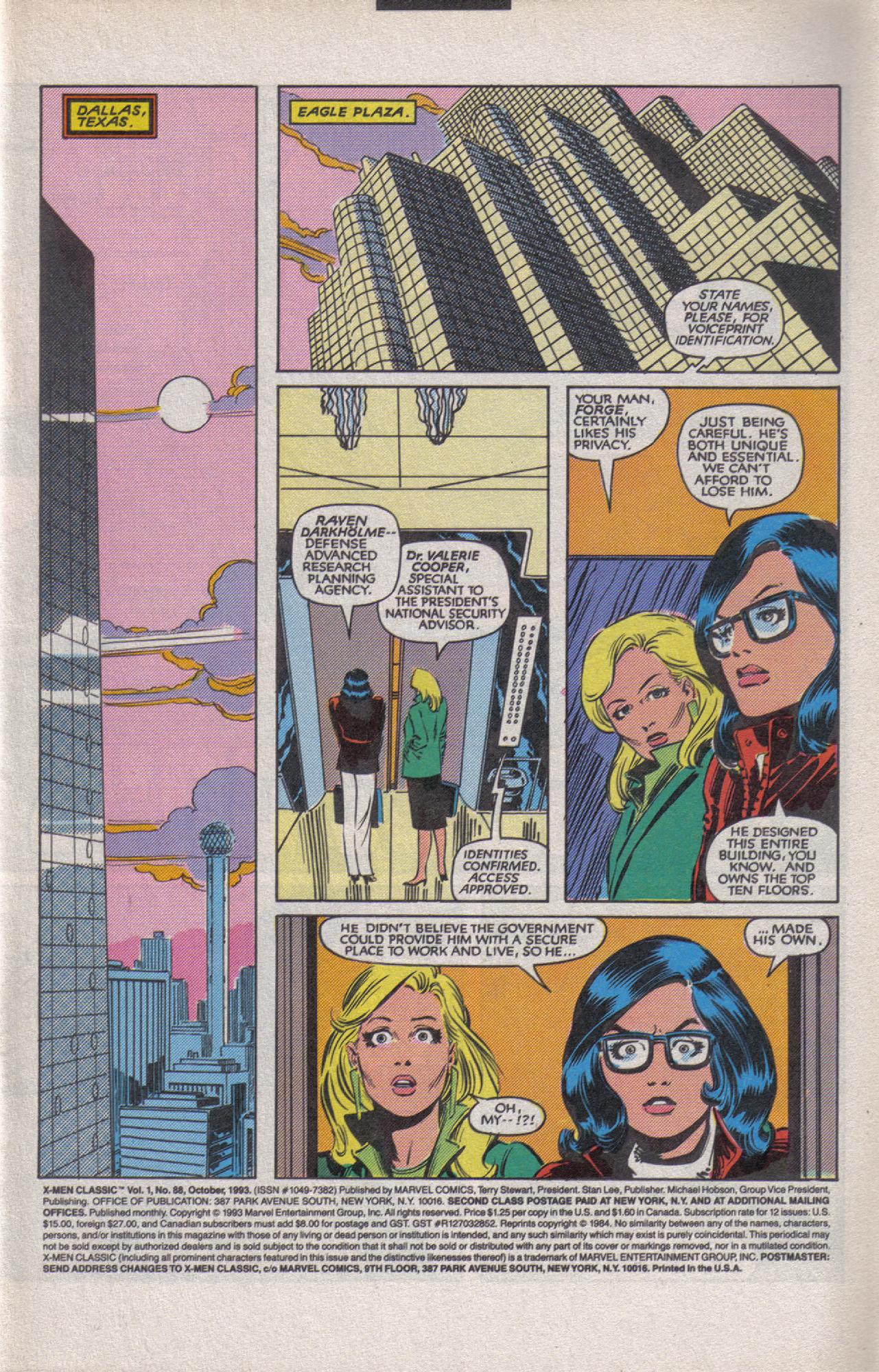 Read online X-Men Classic comic -  Issue #88 - 2
