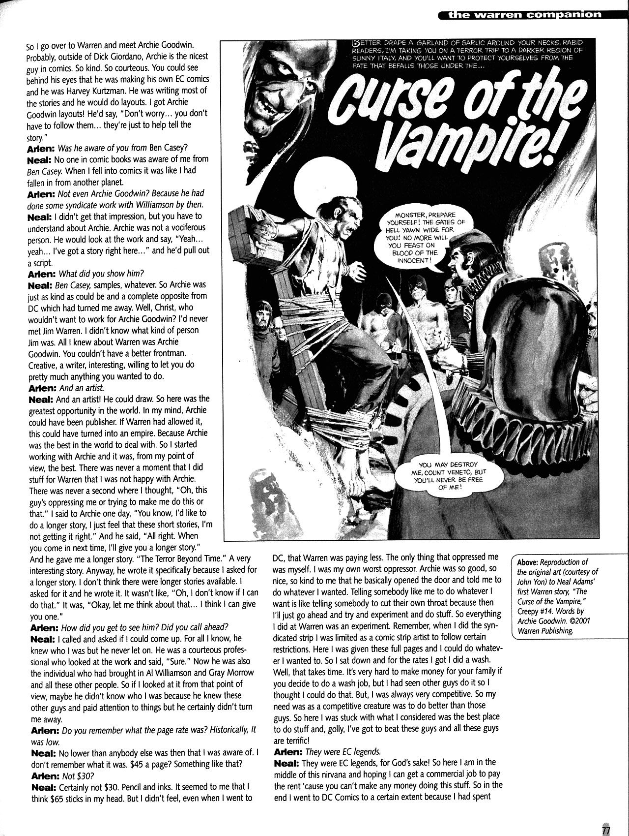 Read online Warren Companion comic -  Issue # TPB (Part 1) - 77